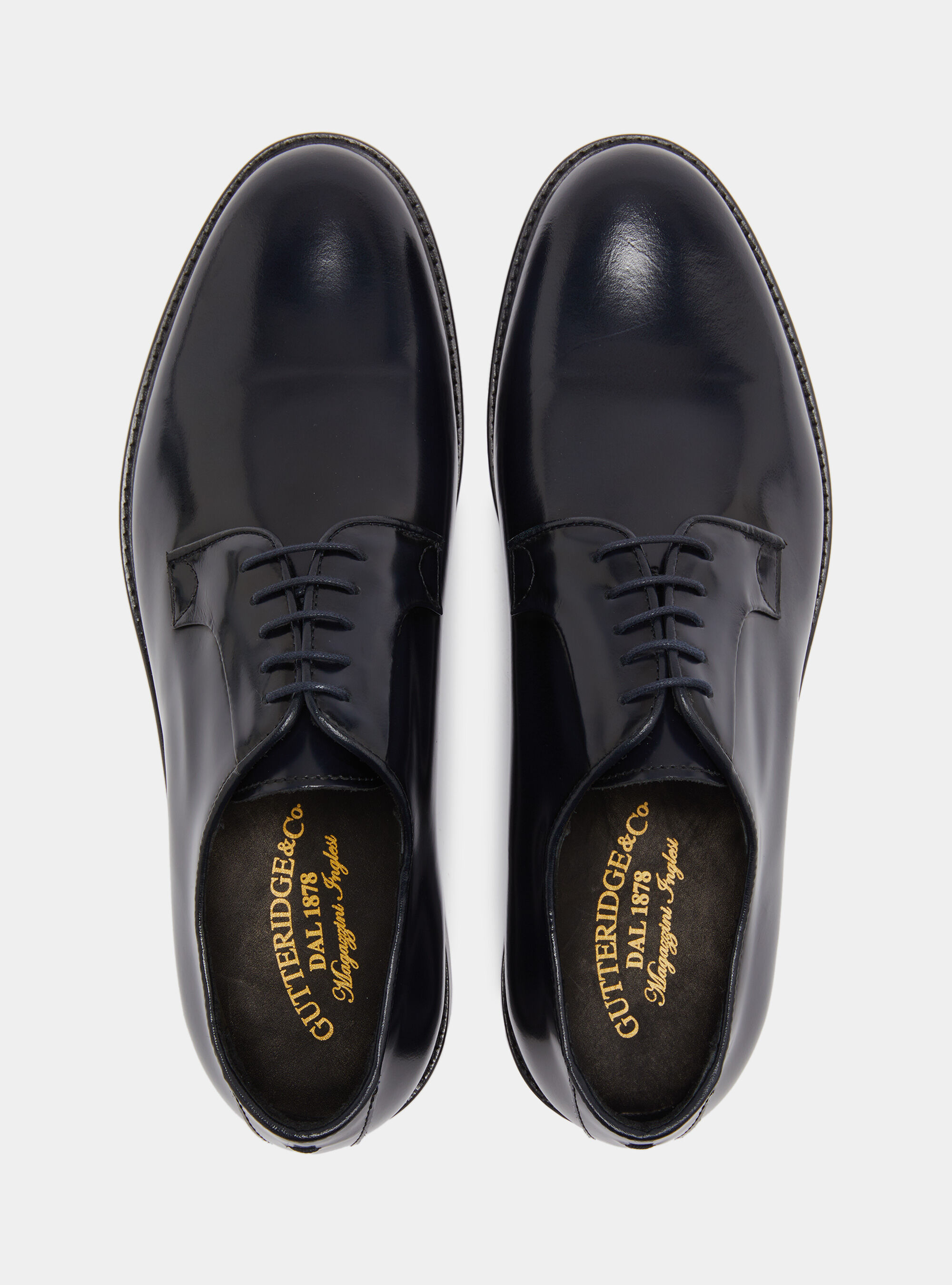 Abgeschliffener Leder-Derby, NAVY 0218C