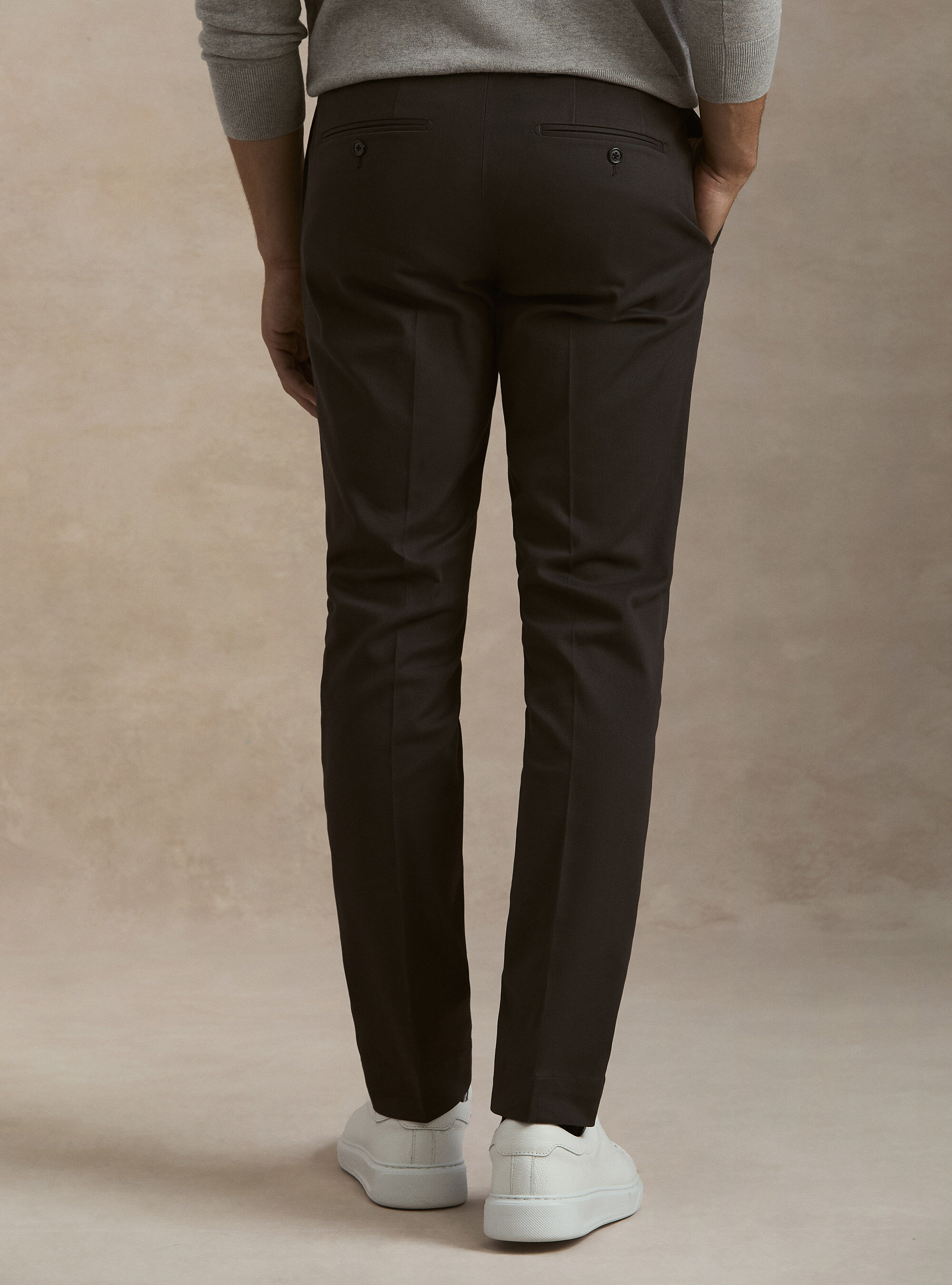 Pantalones de algod&oacute;n esmerilado, ASFALTO 0112C