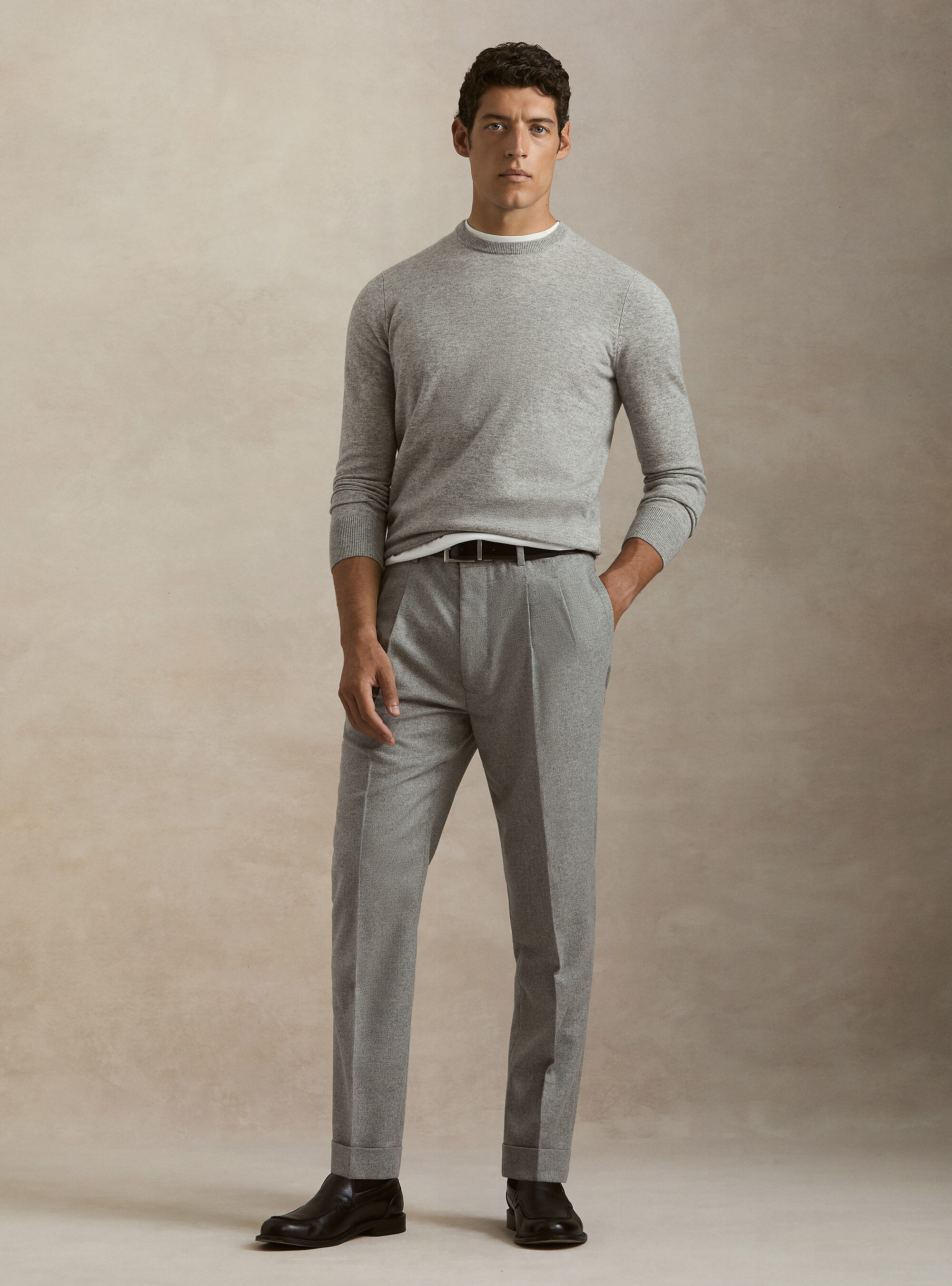 Girocollo in maglia in lana poliammide cashmere