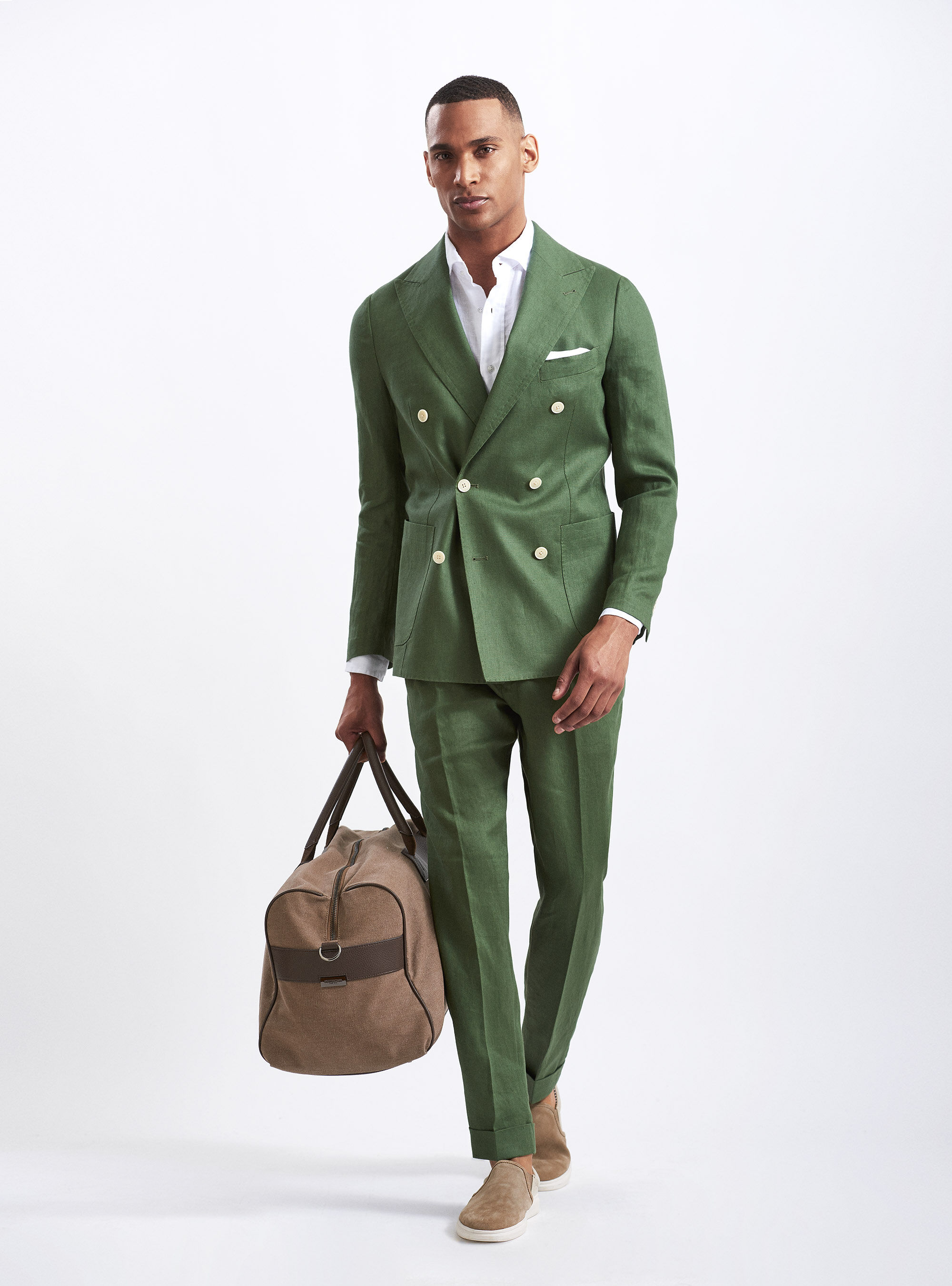 Mens linen double breasted blazer Clearance