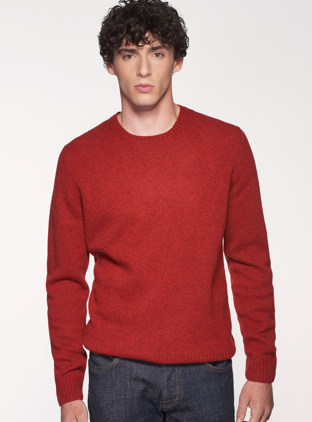 Round-neck sweater in pure Shetland wool | GutteridgeEU | Men's catalog ...