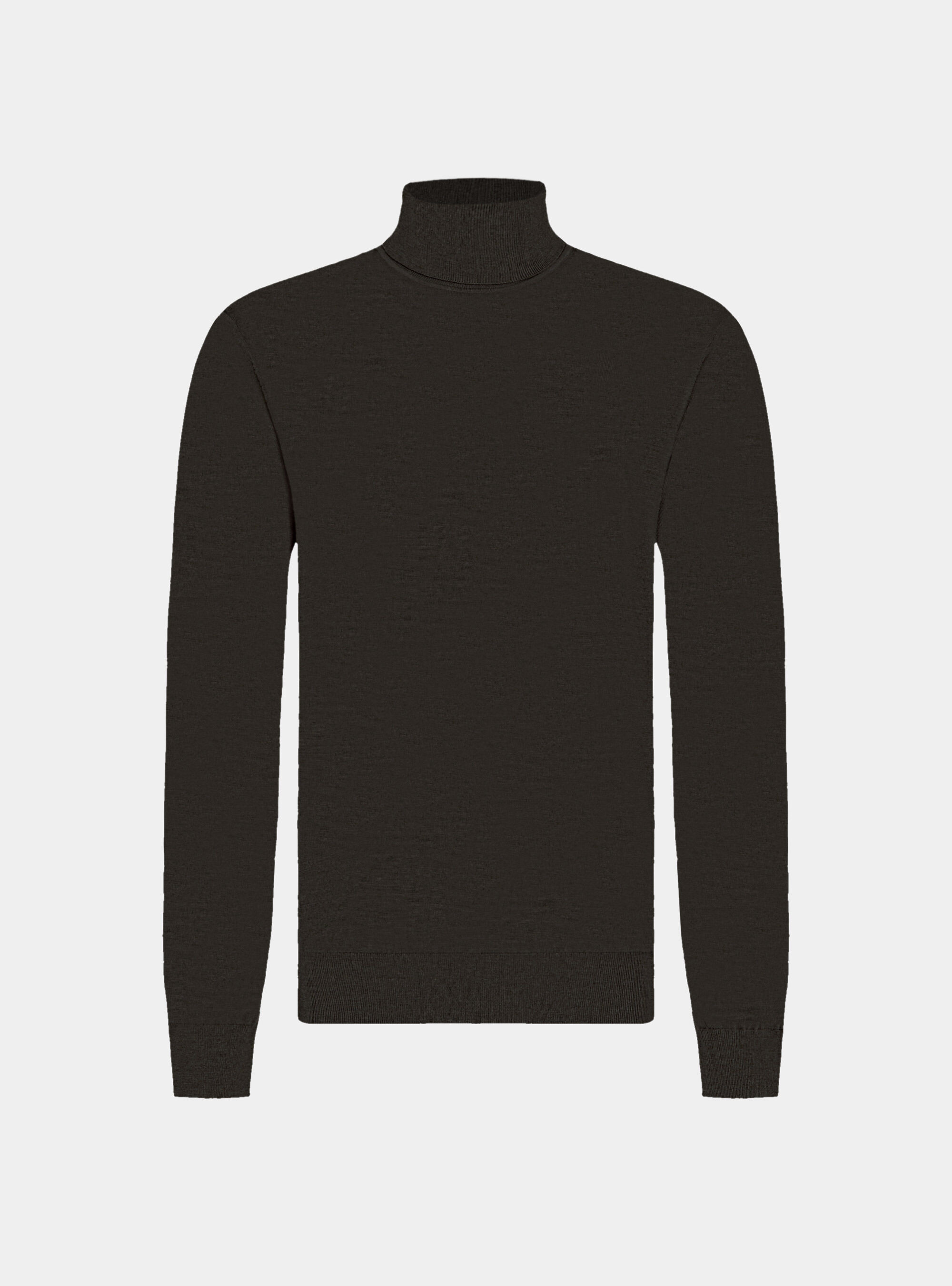Dolcevita in pura lana merino extrafine, MARRONE