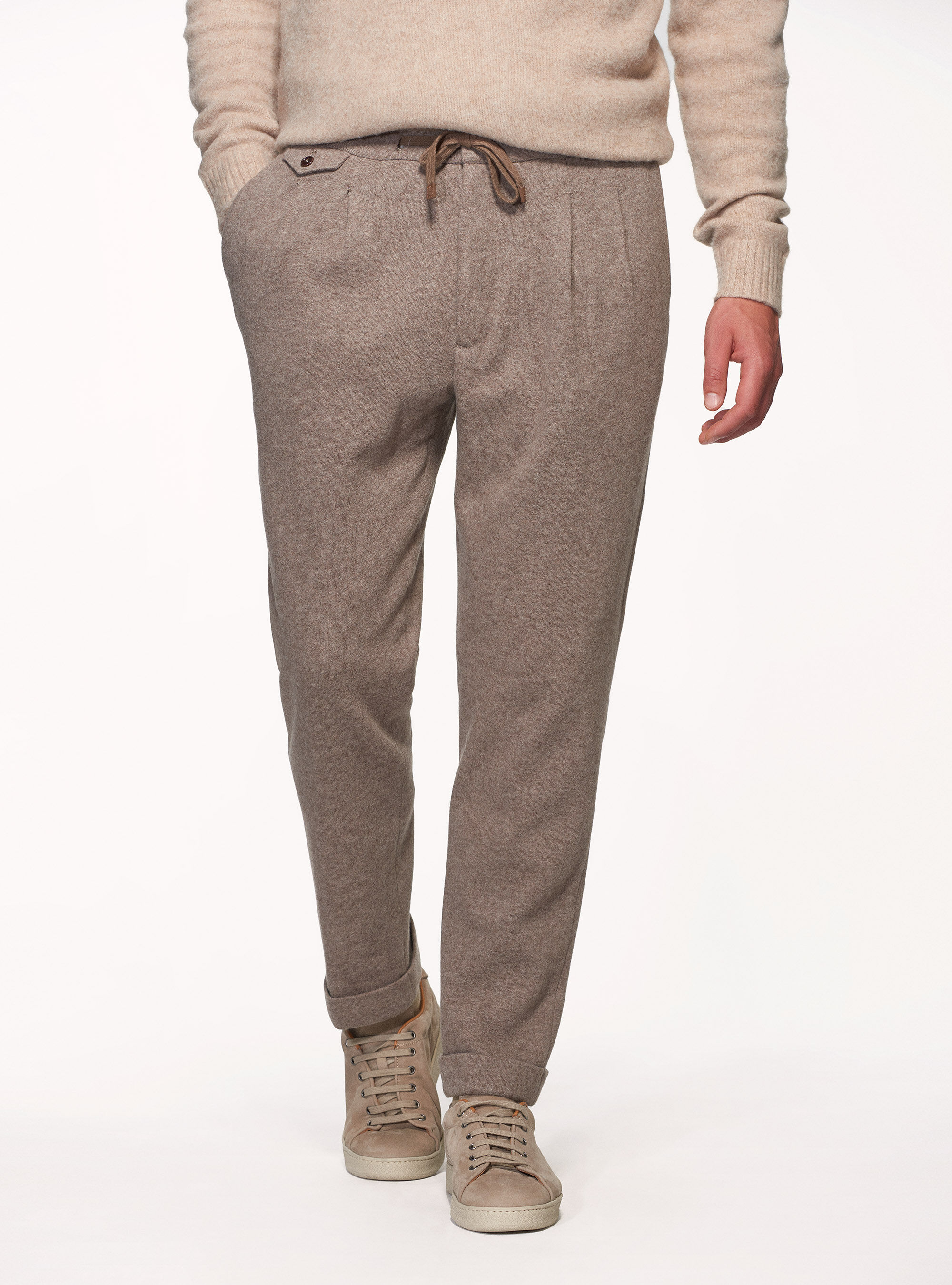 Mode Pantalons Pantalons en laine COS Pantalon en laine brun style classique 