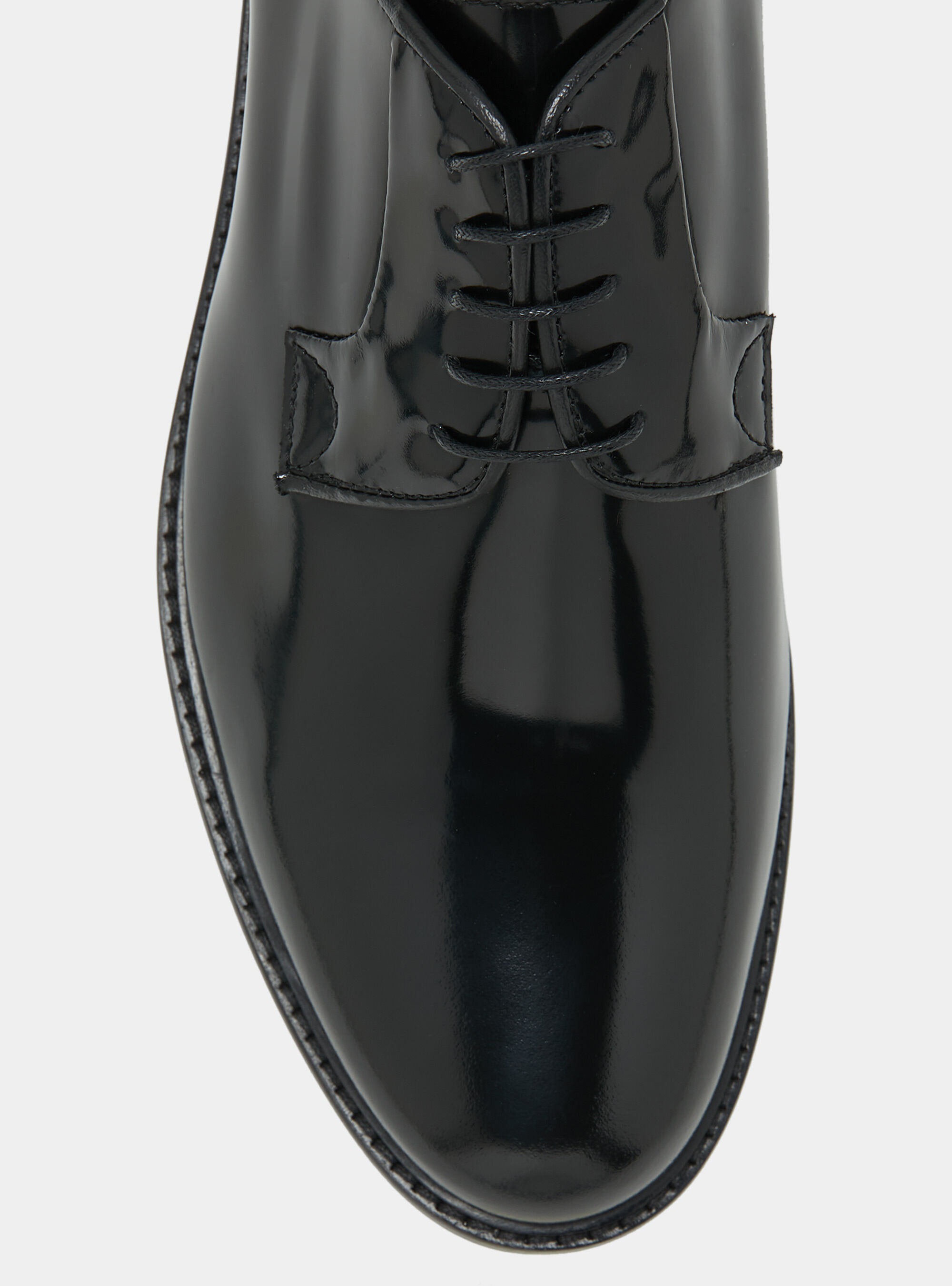 Abrasivated leather derby, BLACK