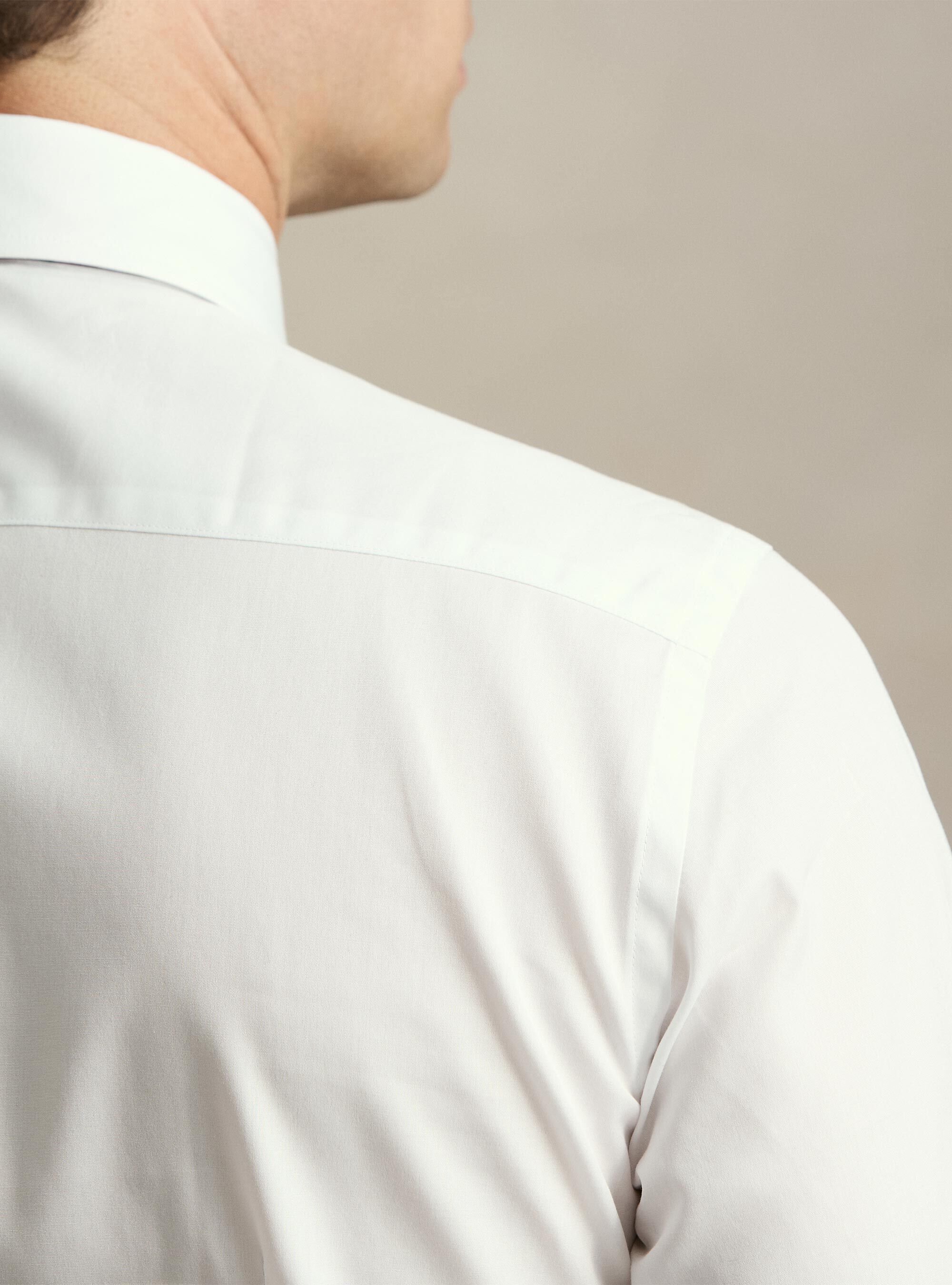 Cotton shirt fil a fil, WHITE