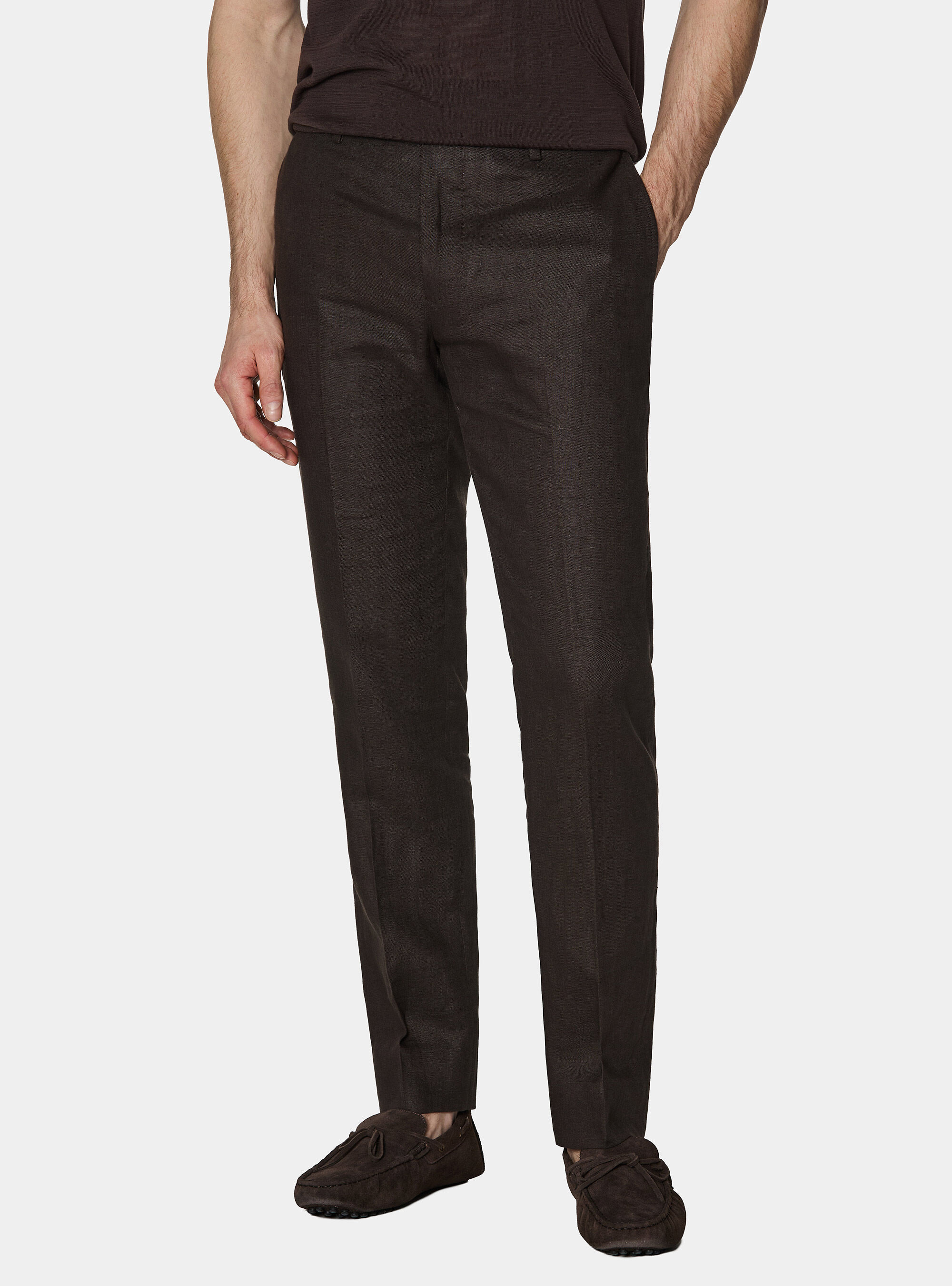 Pantalones de traje de lino puro