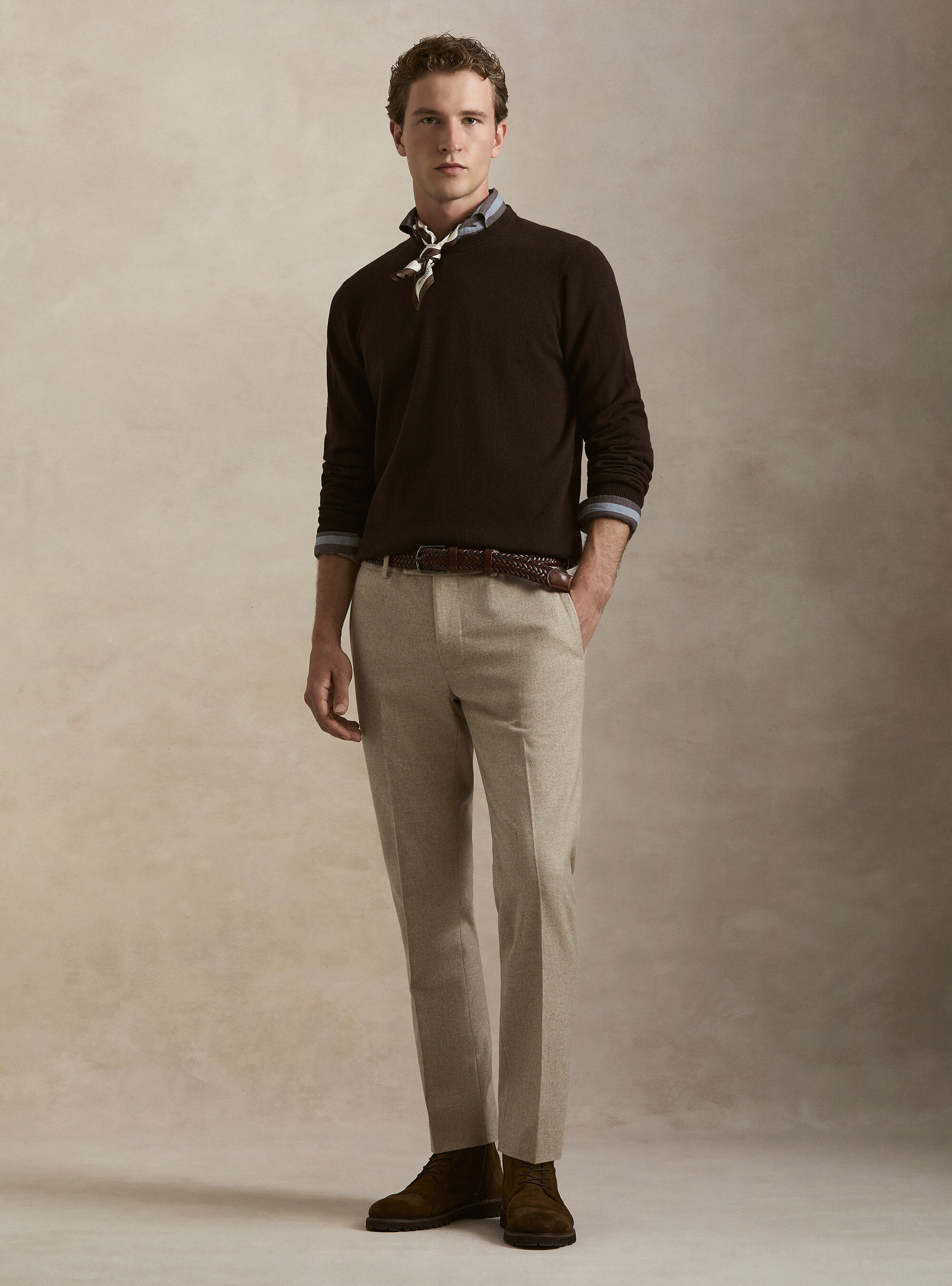 Maglia girocollo in 100% cashmere