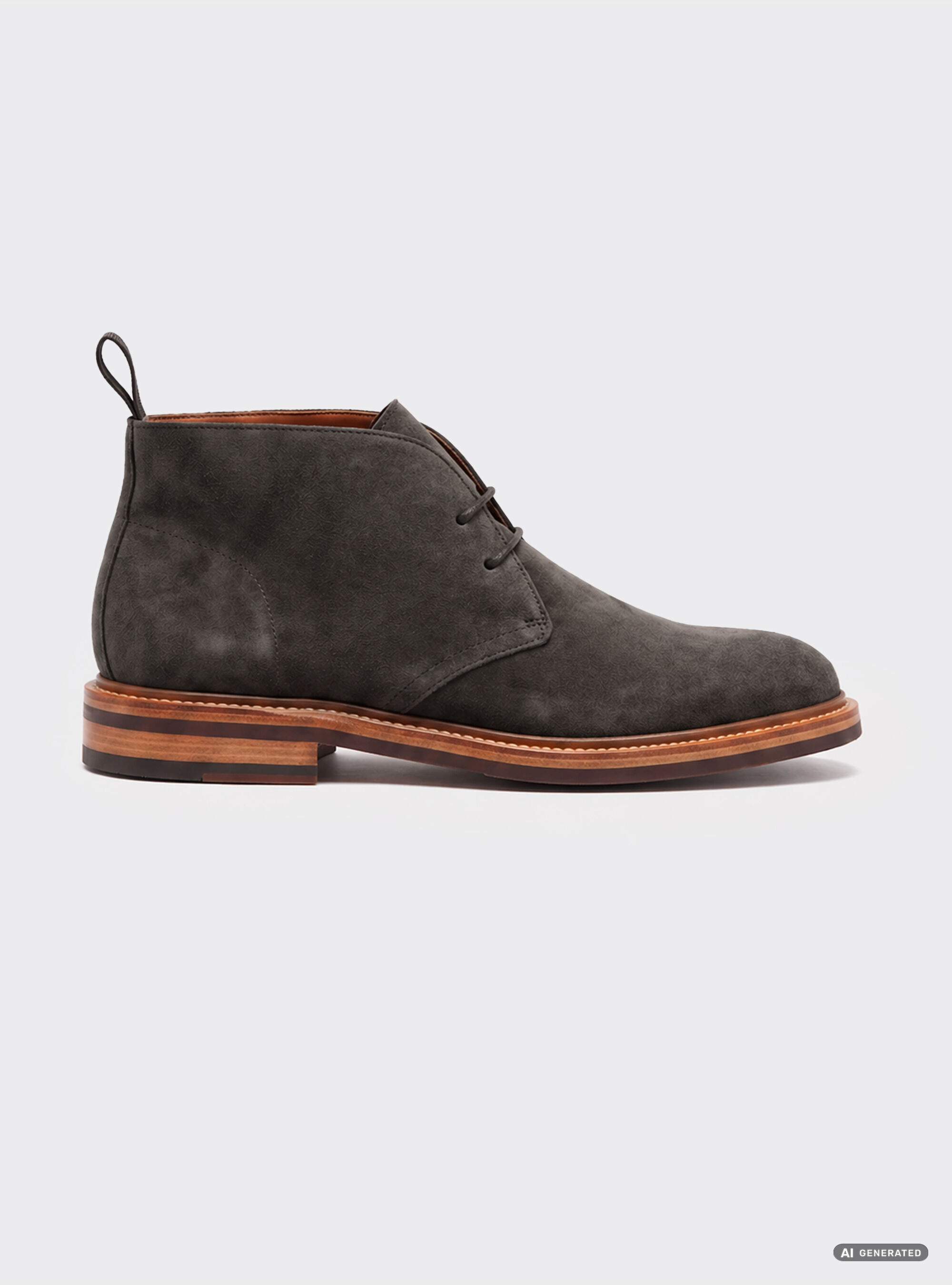 Polacchino in suede allacciato