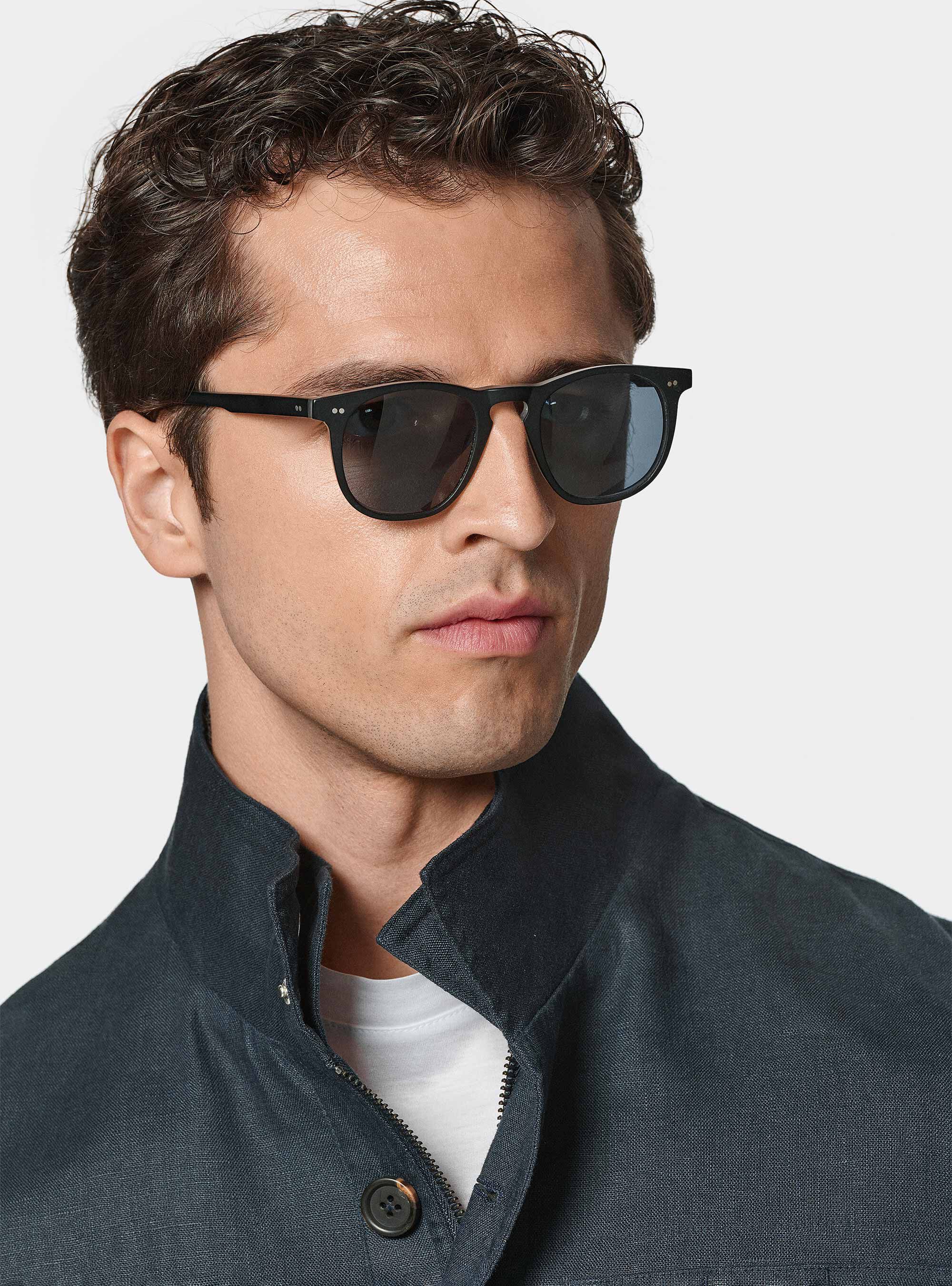 Field jacket in pure linen, NAVY BLUE