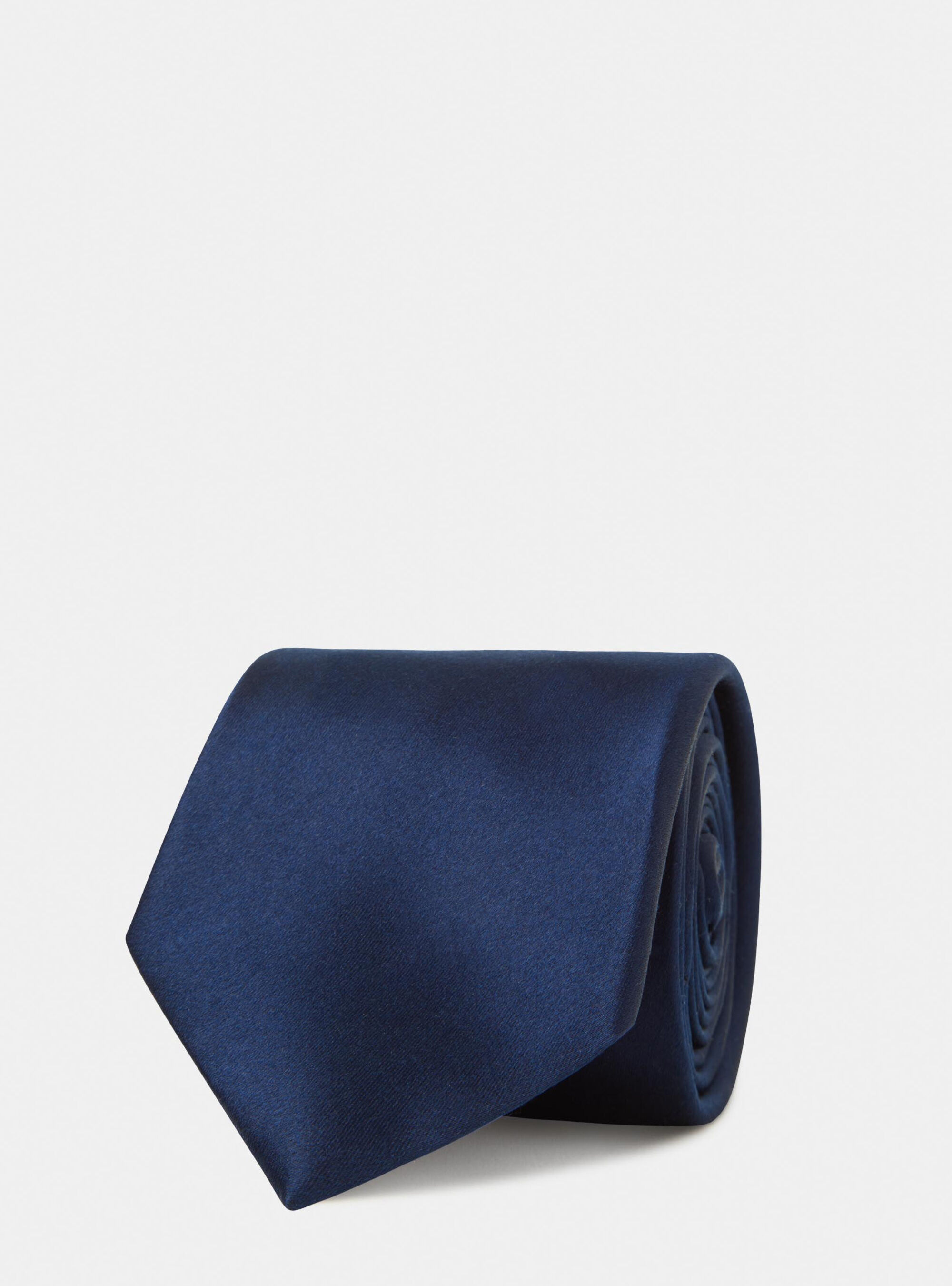 Solid-coloured silk tie