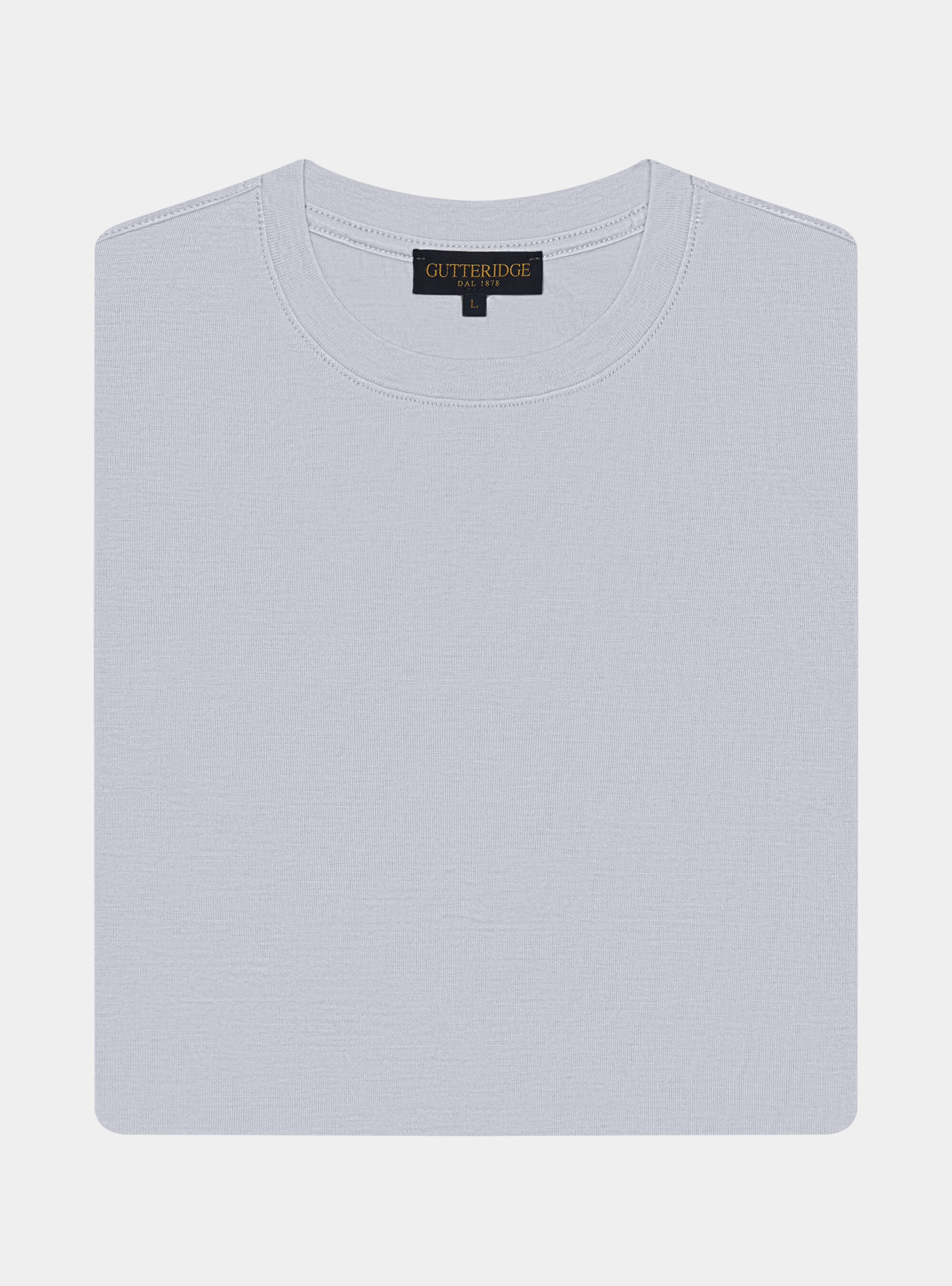 Camiseta de manga corta en hilo de Escocia, GRIS MARENGO