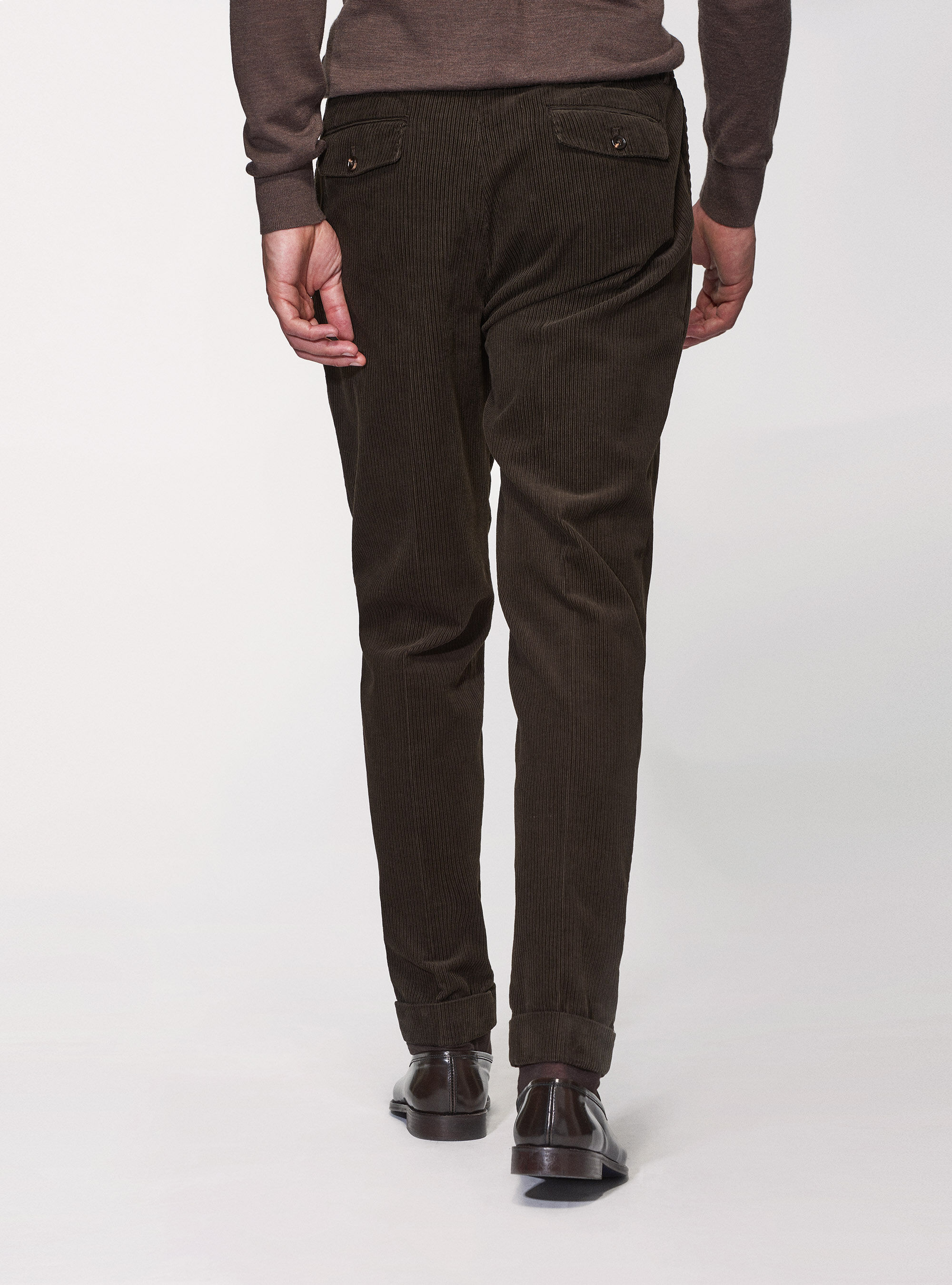 Gutteridge Uomo Abbigliamento Pantaloni e jeans Pantaloni Pantaloni in velluto Pantaloni doppia pince in velluto di cotone 