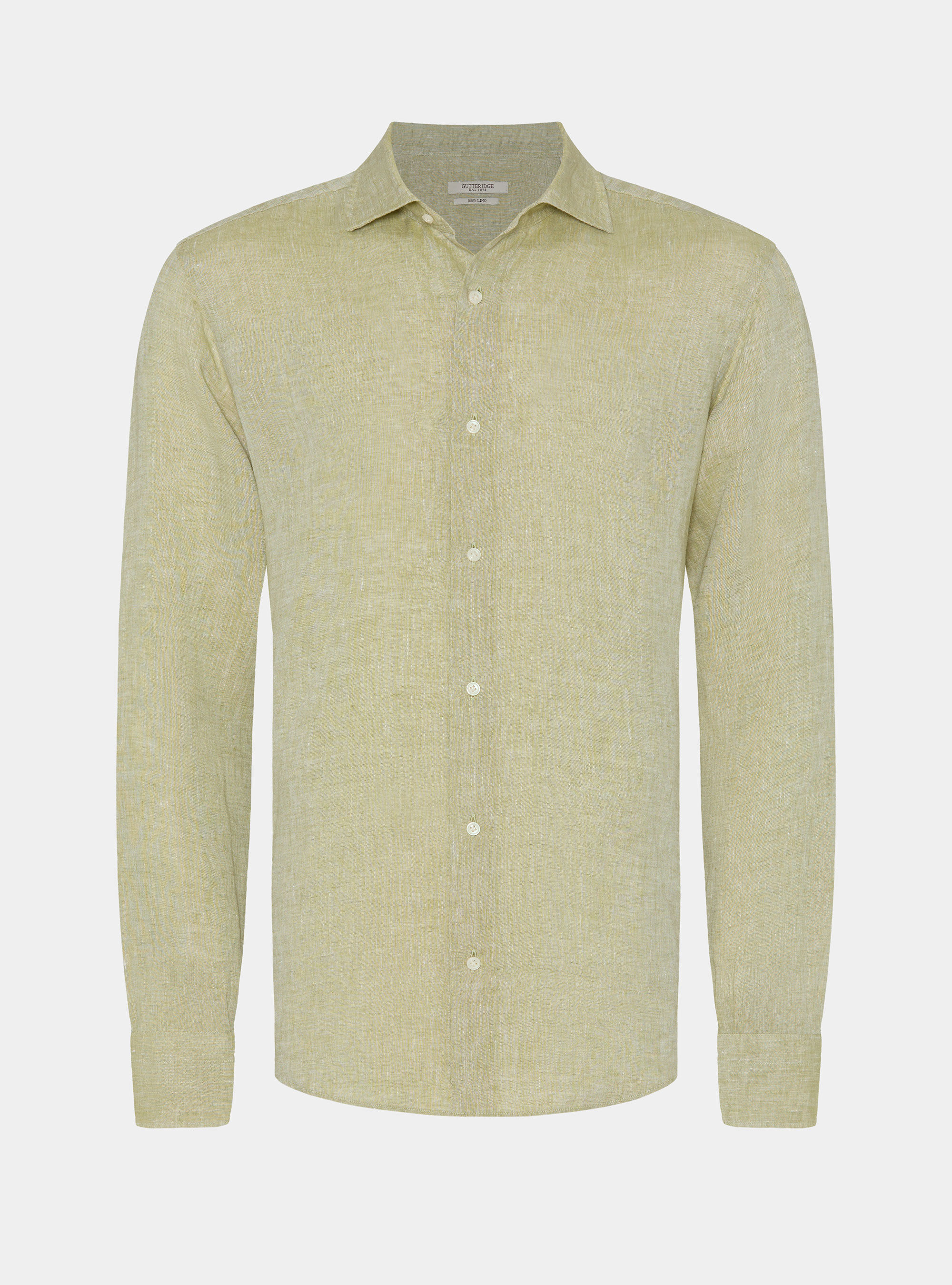 Pure linen shirt, VERDE PISTACCHIO 0616C