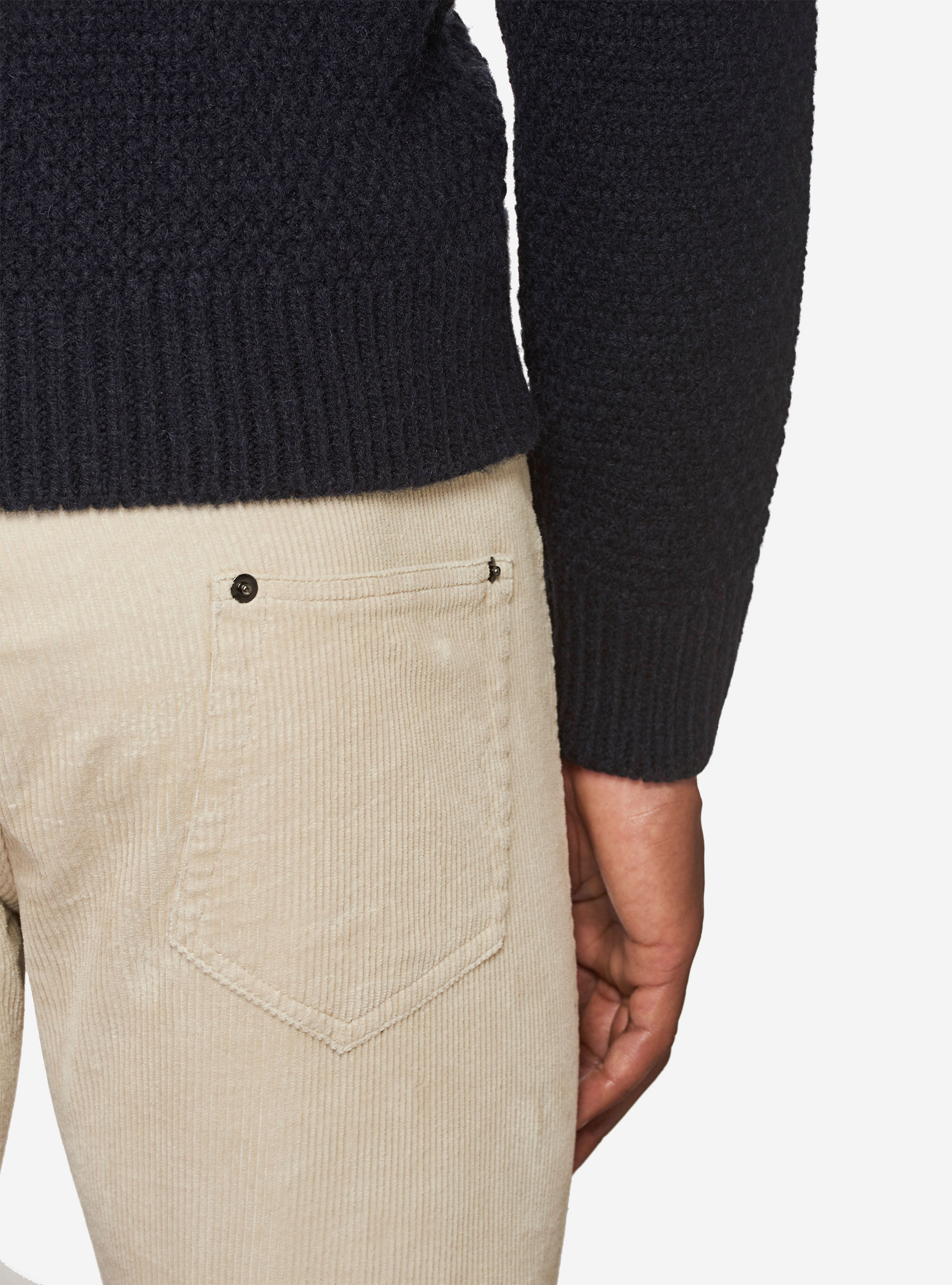 Pantaloni 5 tasche in velluto