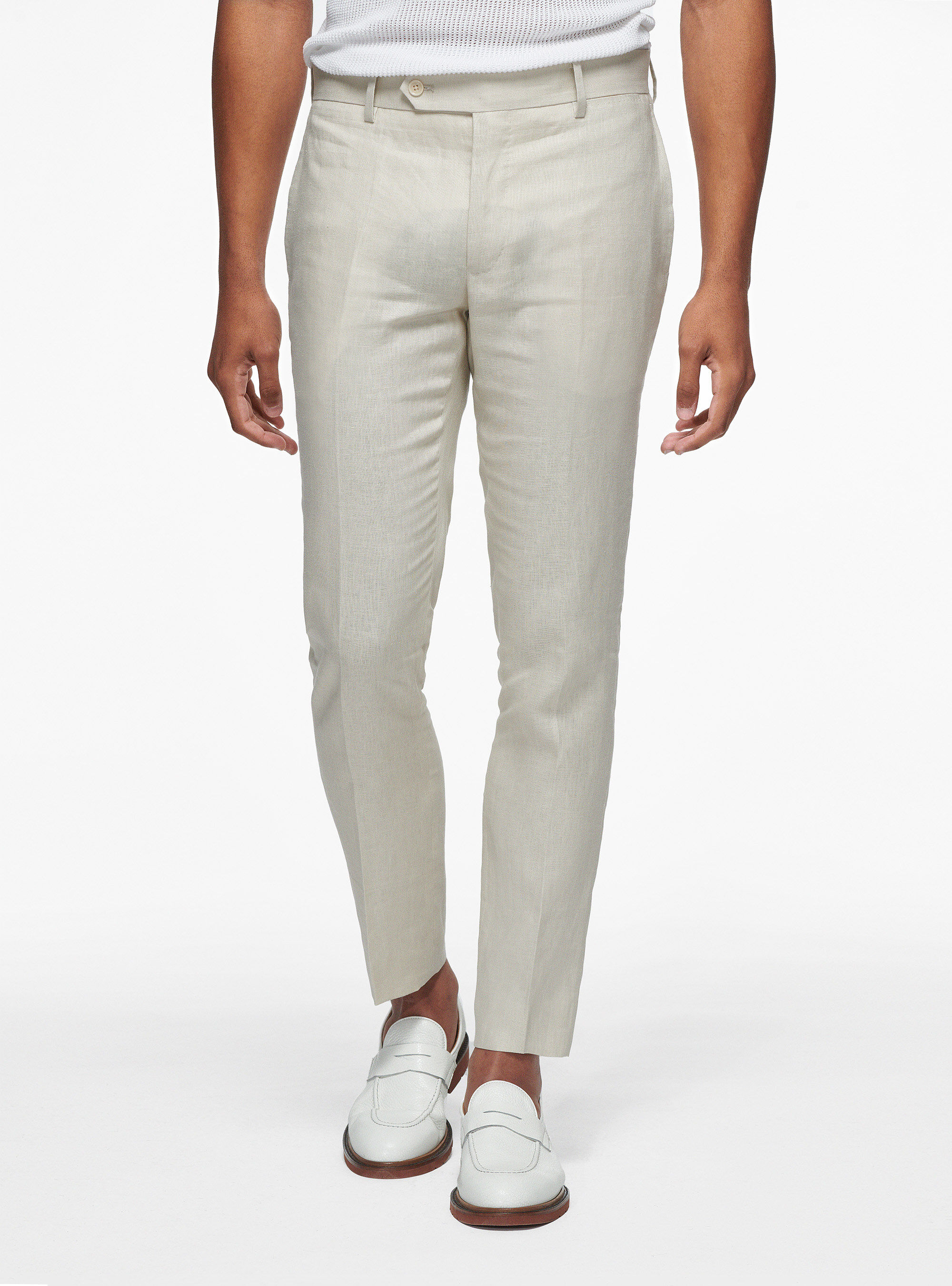 Pantalones de lino crudo shop