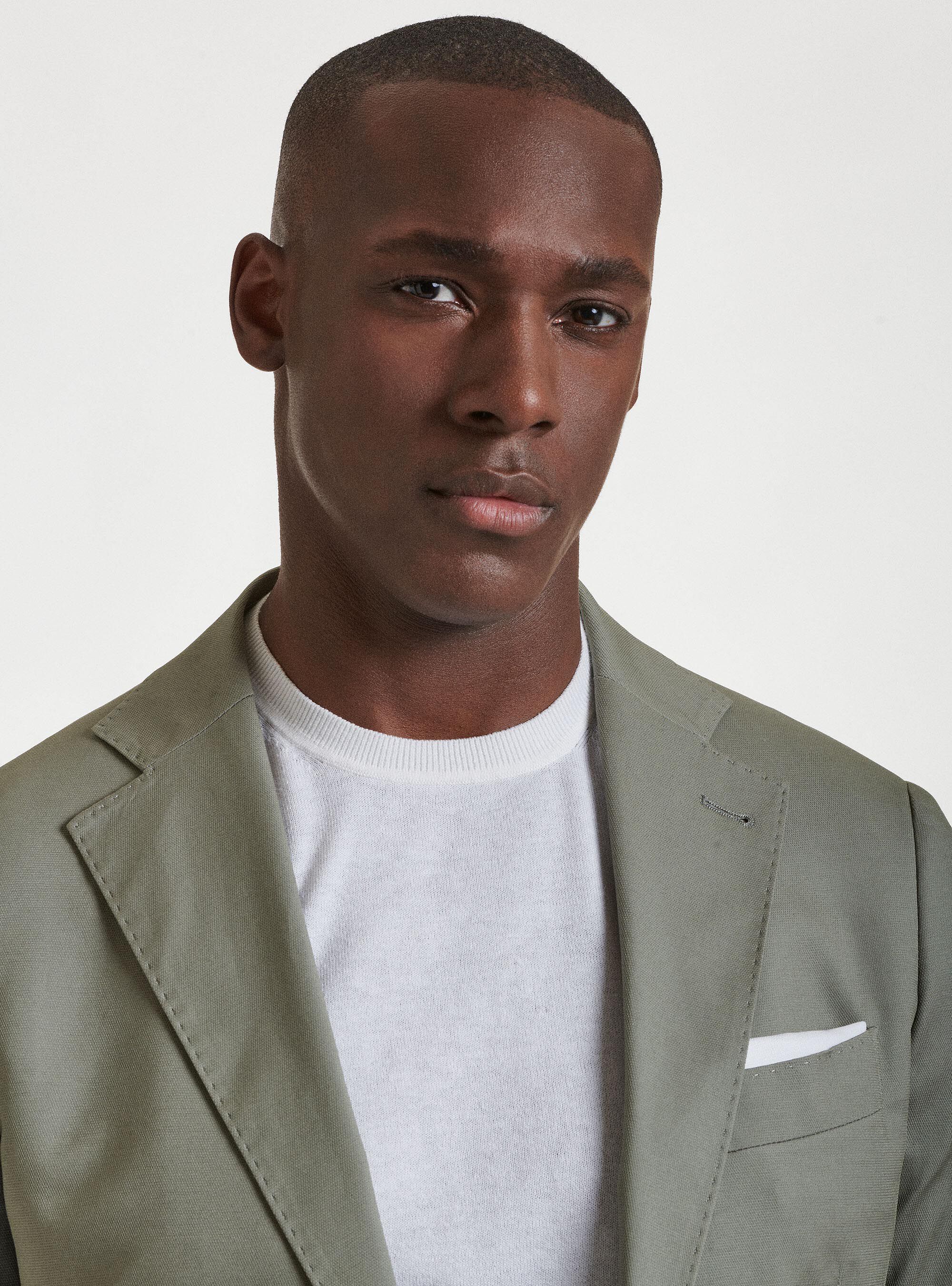 Giacca per abito in cotone armaturato, SALVIA 0602C