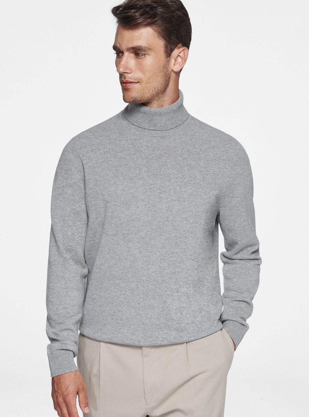 Cashmere Turtleneck Sweaters Gray Turtleneck Men Men's Essential