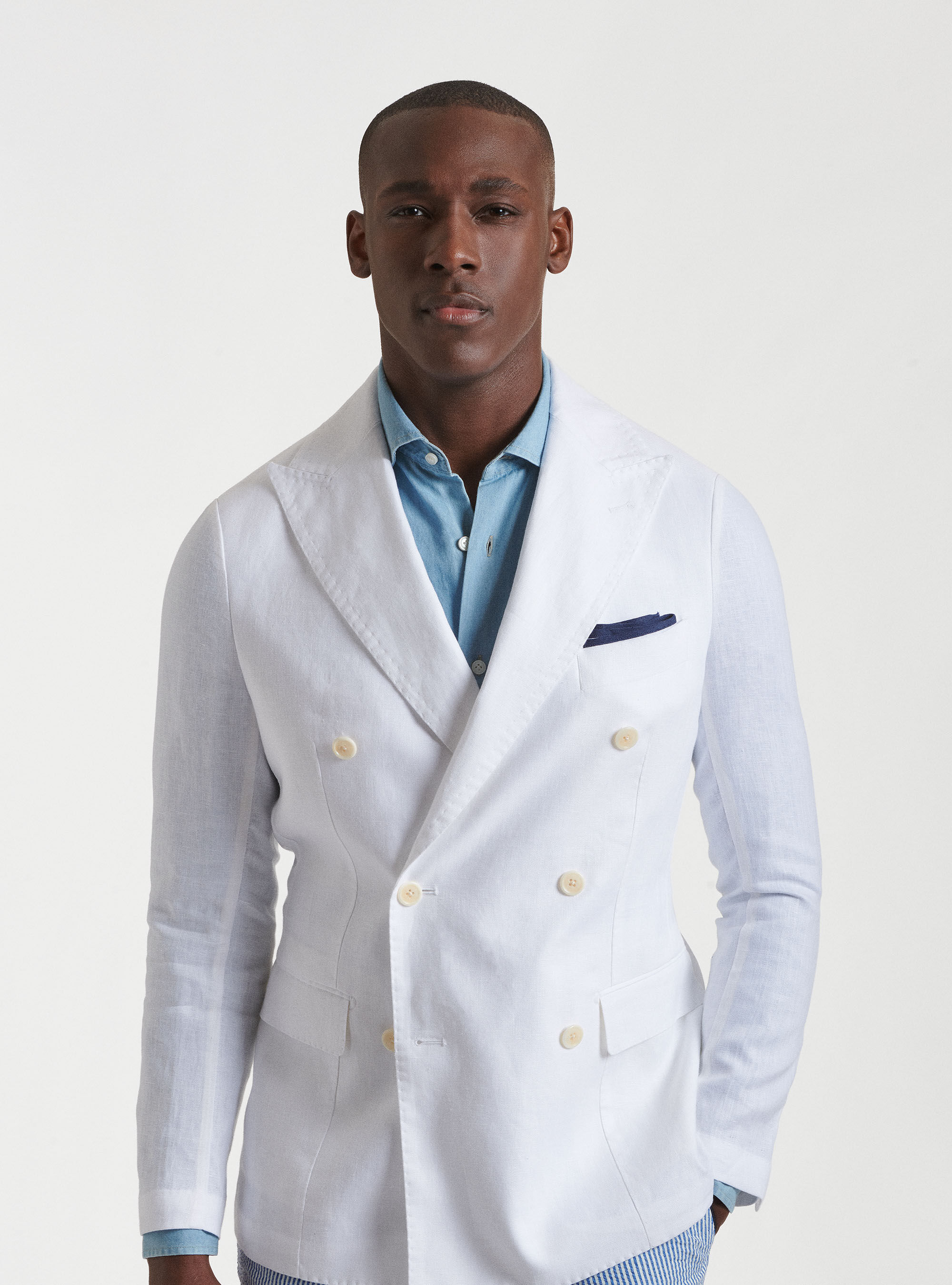 Double breasted blazer white shop
