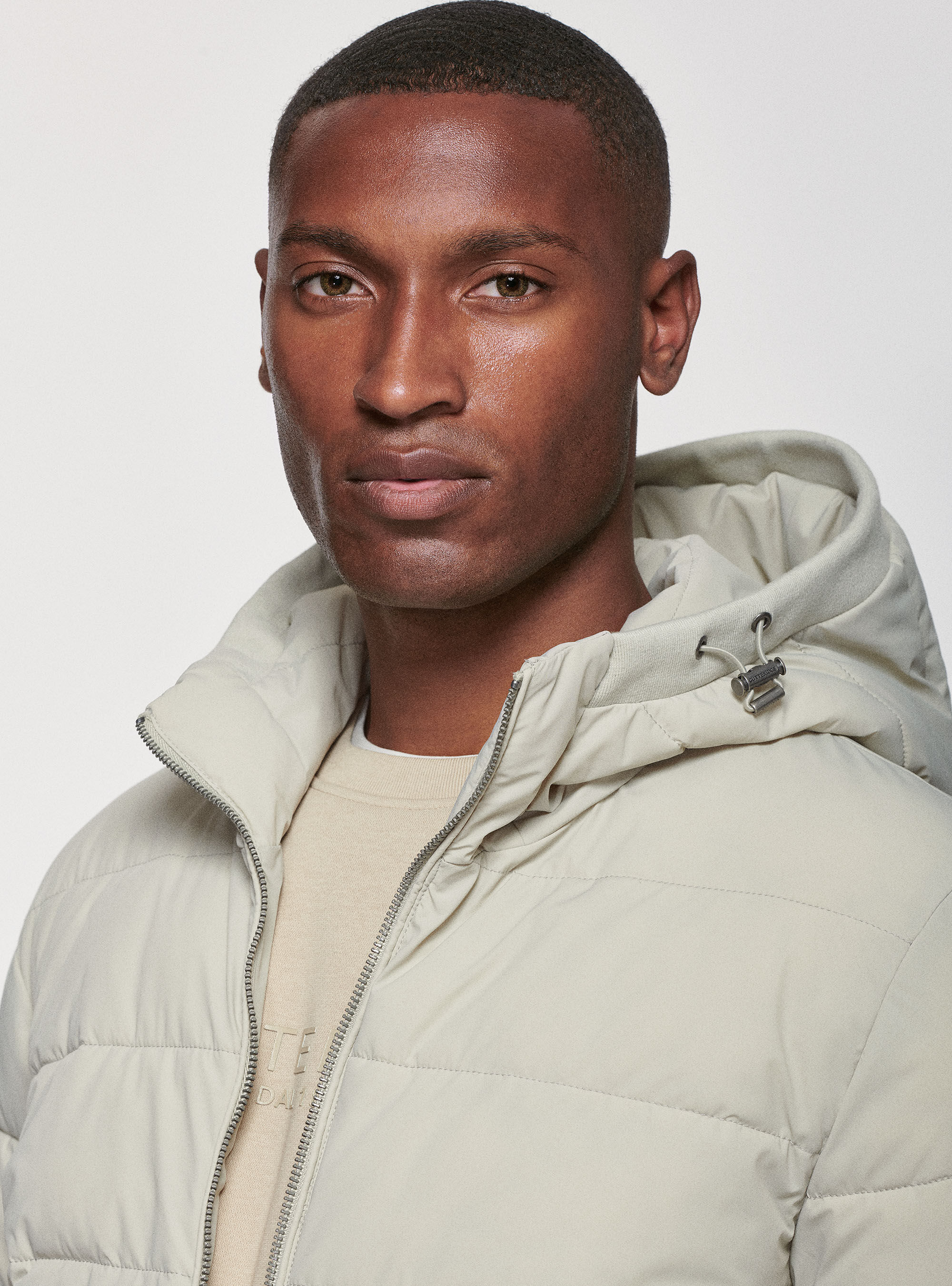 Padded technical bomber jacket with hood Gutteridge Men s Jackets and Vests Sleeveless