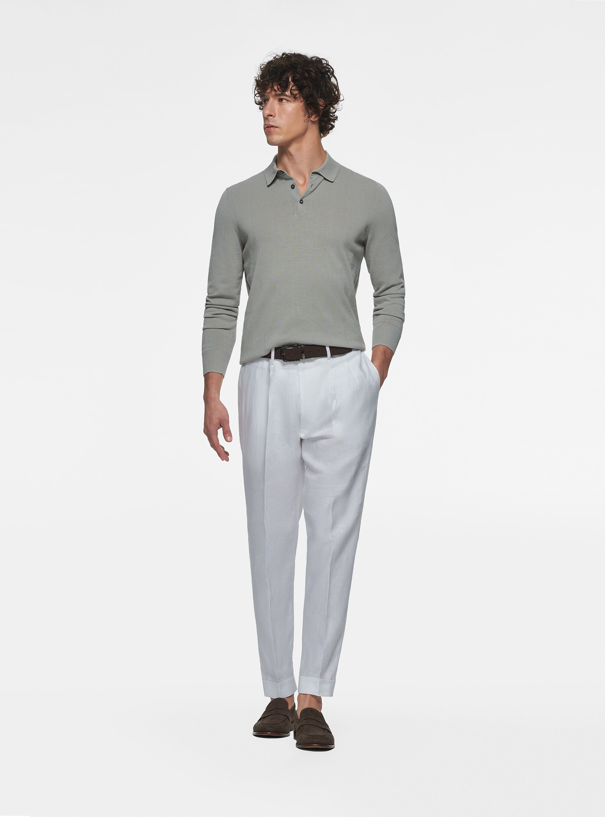 Polo in maglia manica lunga