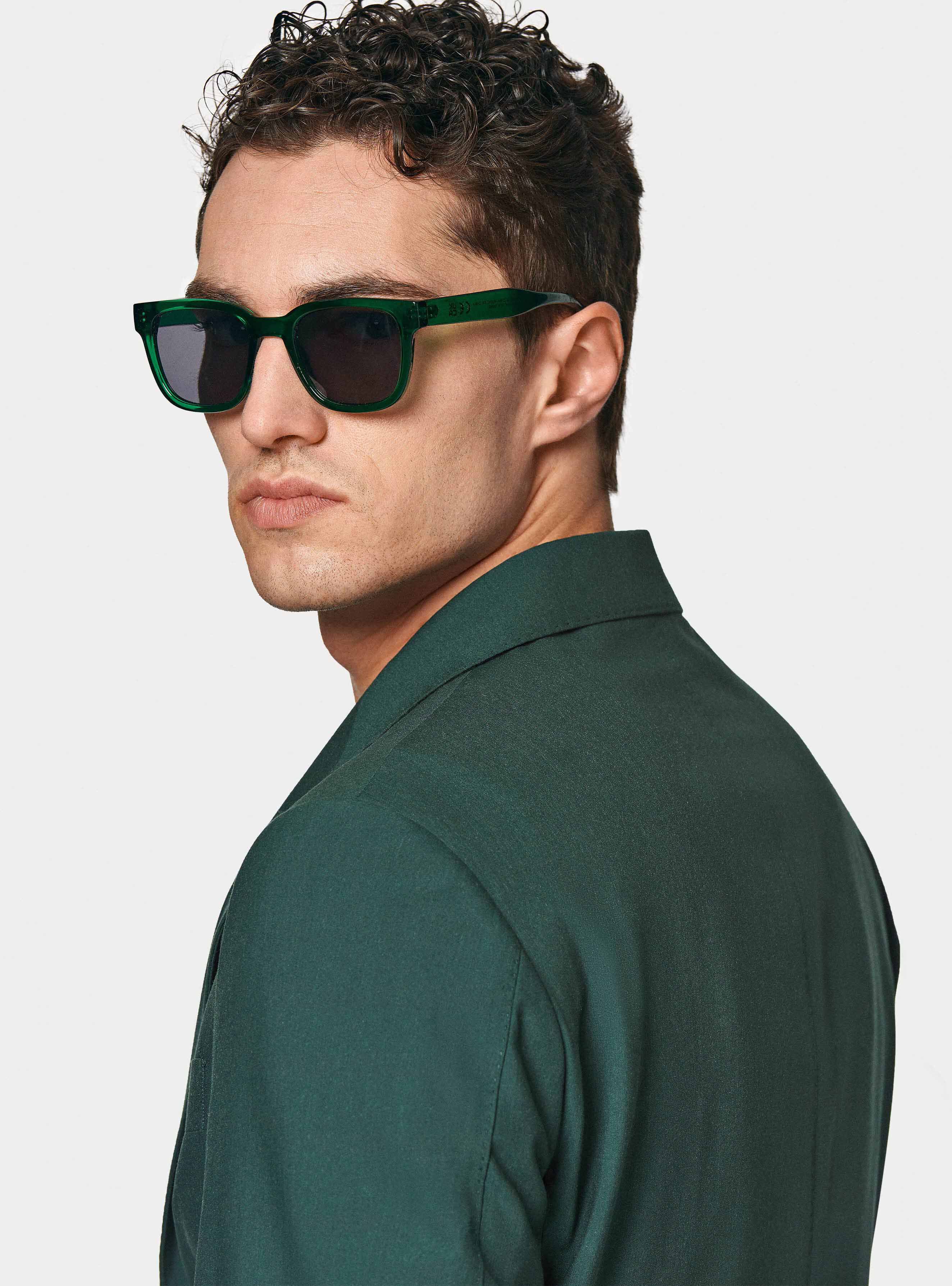 Giacca abito classico slim fit, VERDE