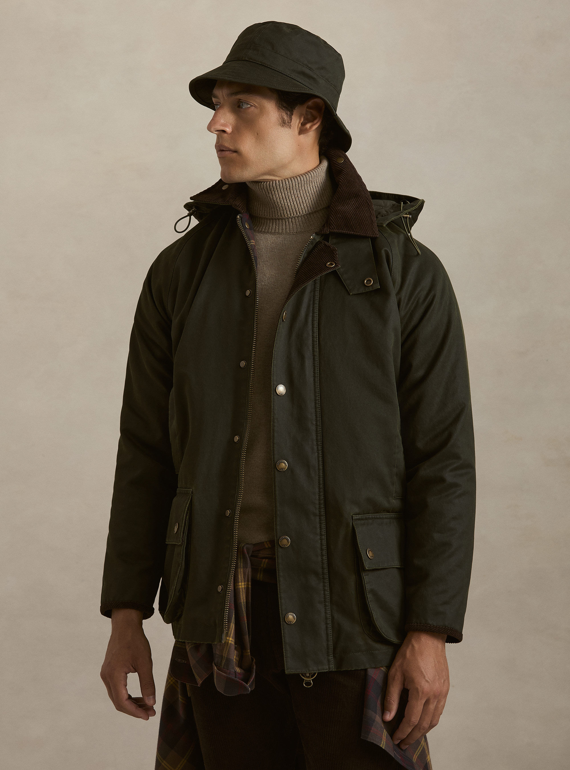 Cotton-blend waxed jacket
