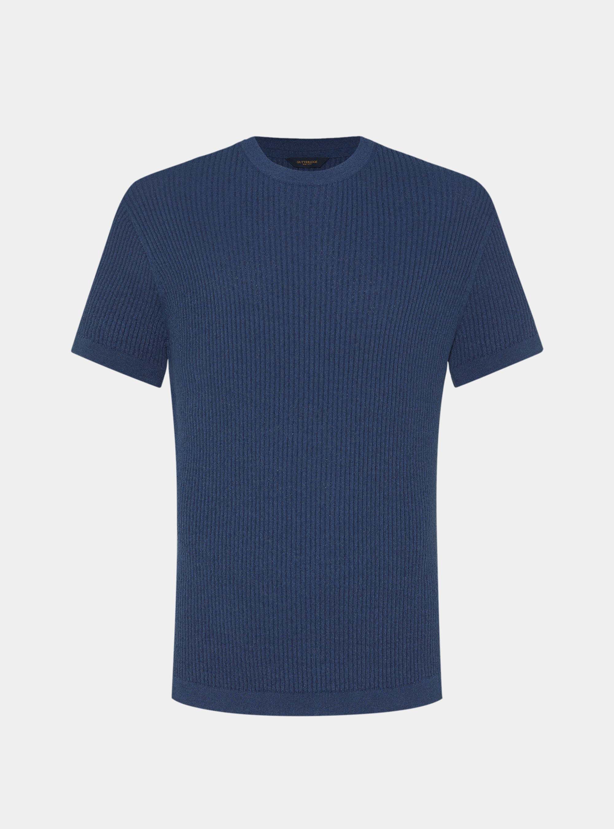 Rundhalsausschnitt aus Boucl&eacute;-Rippstrick, ENCRE