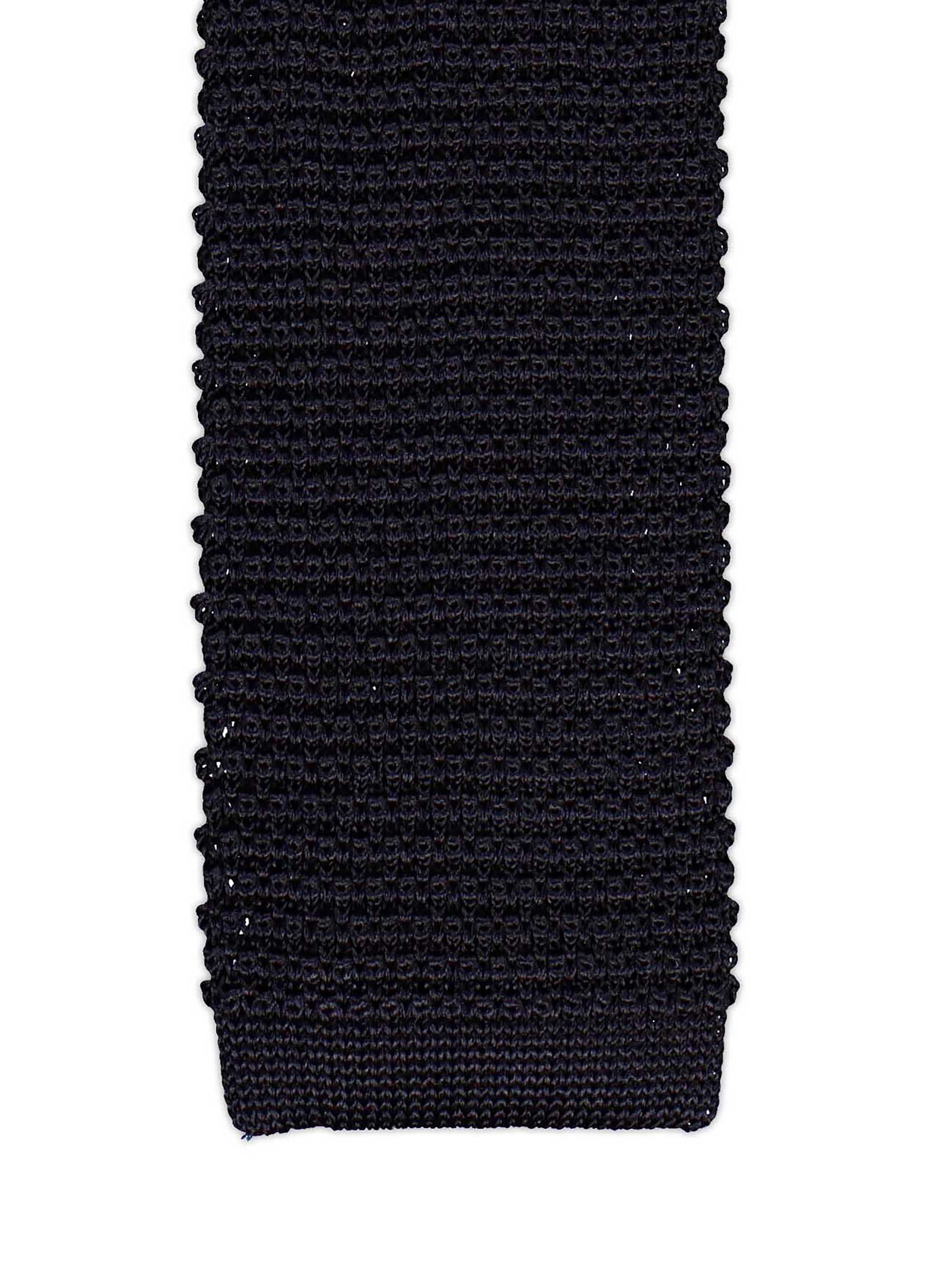 Cravatta a maglia tinta unita, NAVY BLUE