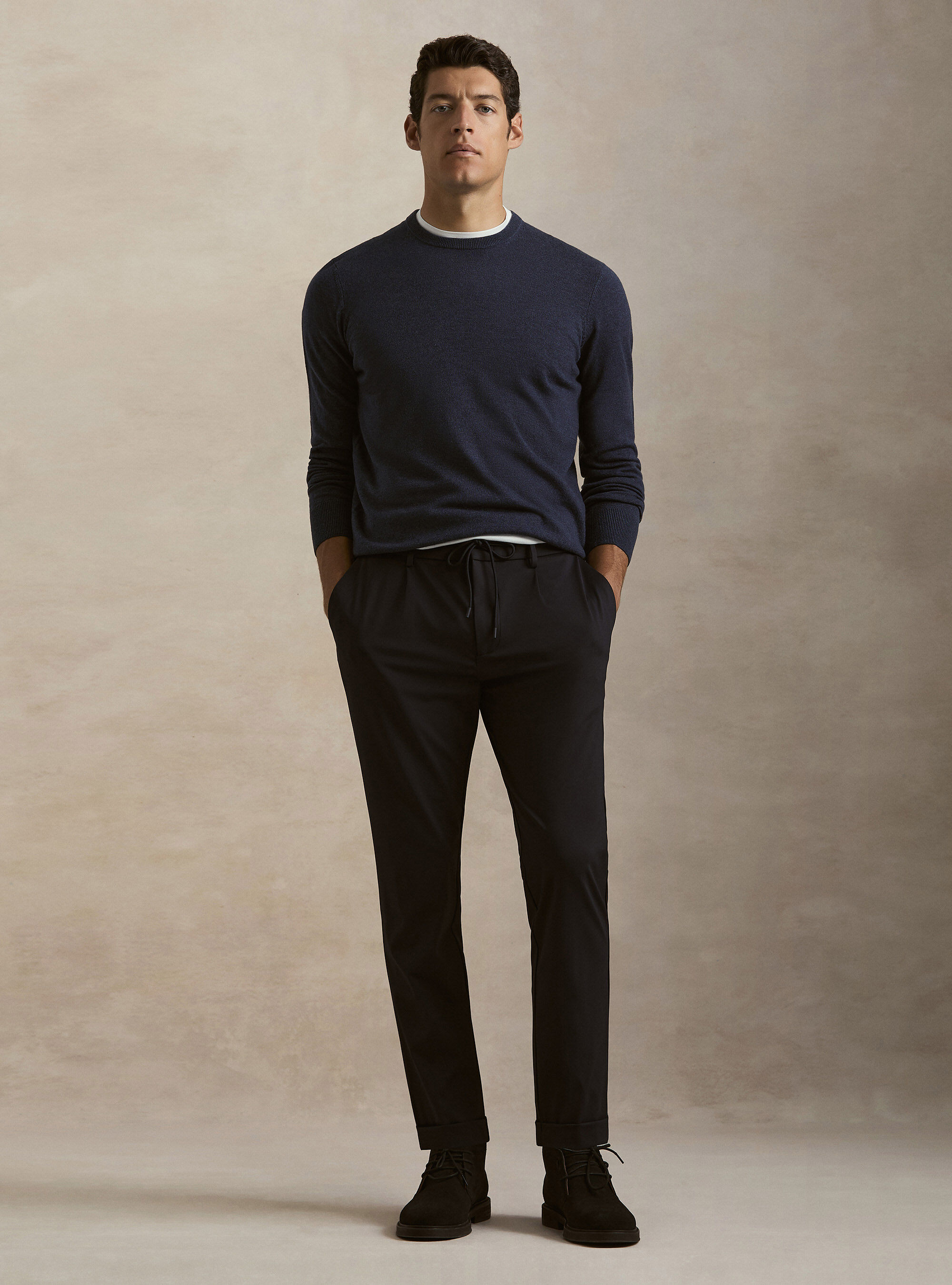 Girocollo in maglia in lana poliammide cashmere