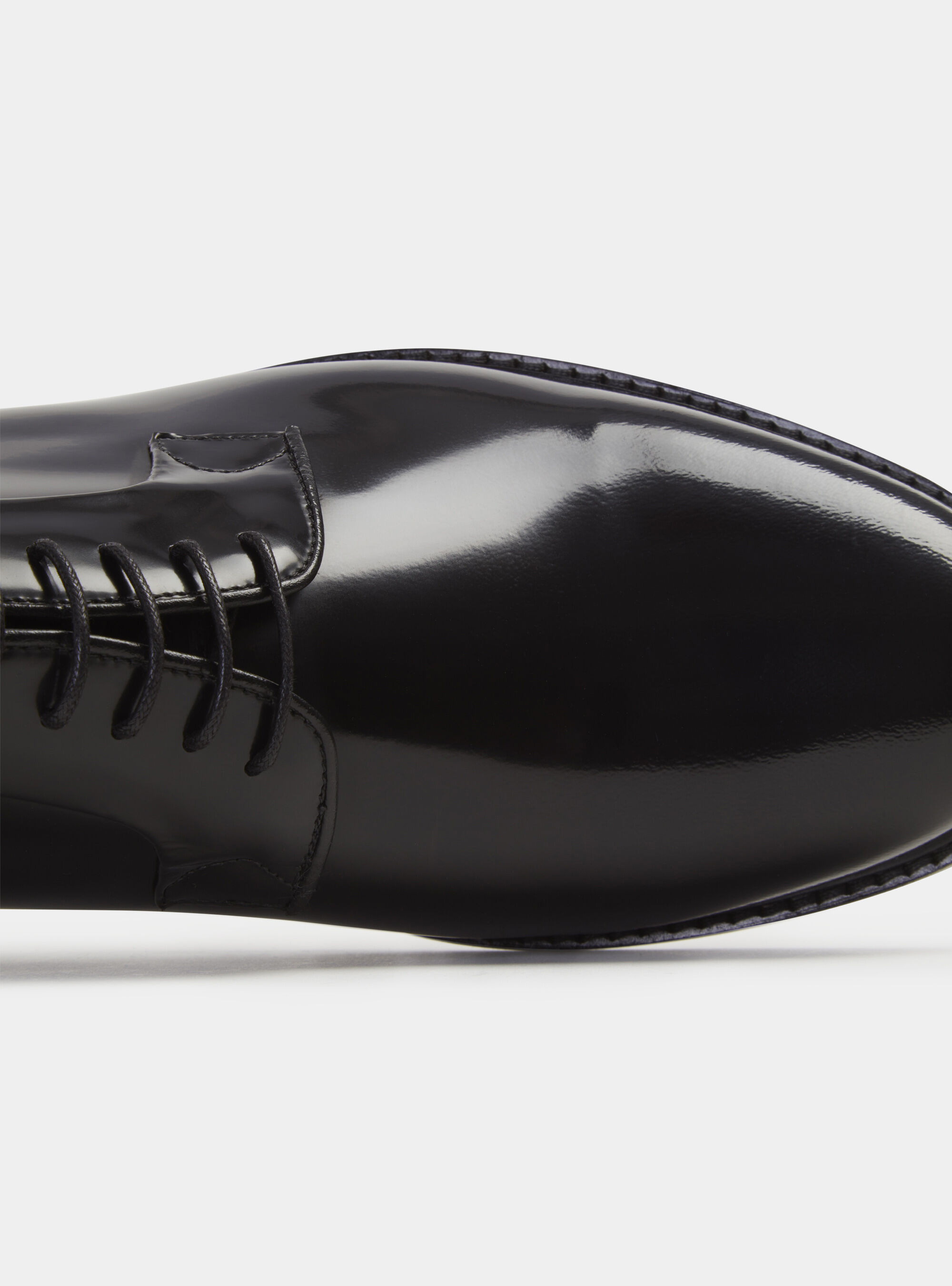 Derby aus abgenutztem Leder, NERO 0100C