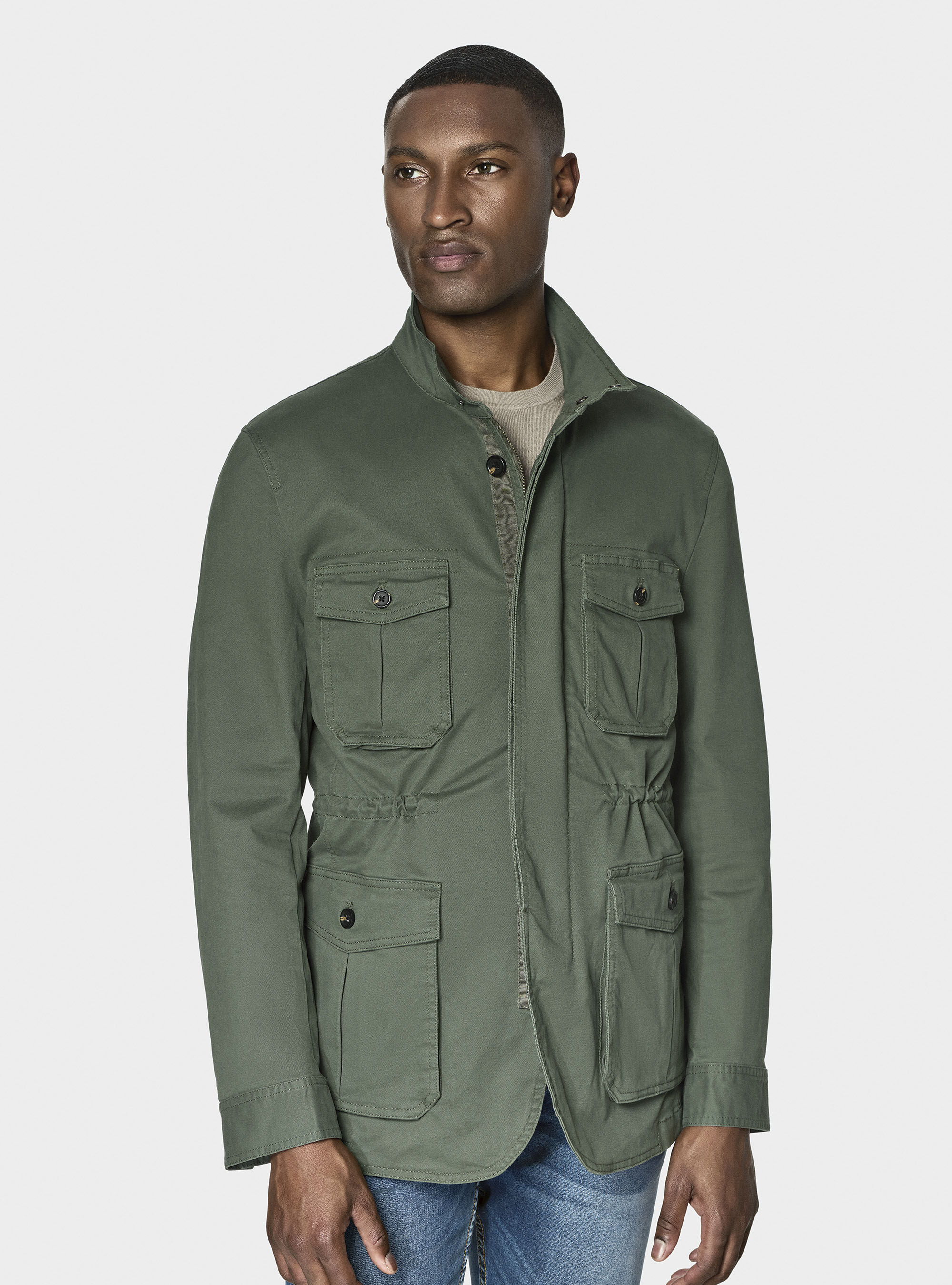 Field jacket in twill stretch | Gutteridge | Men's Jackets