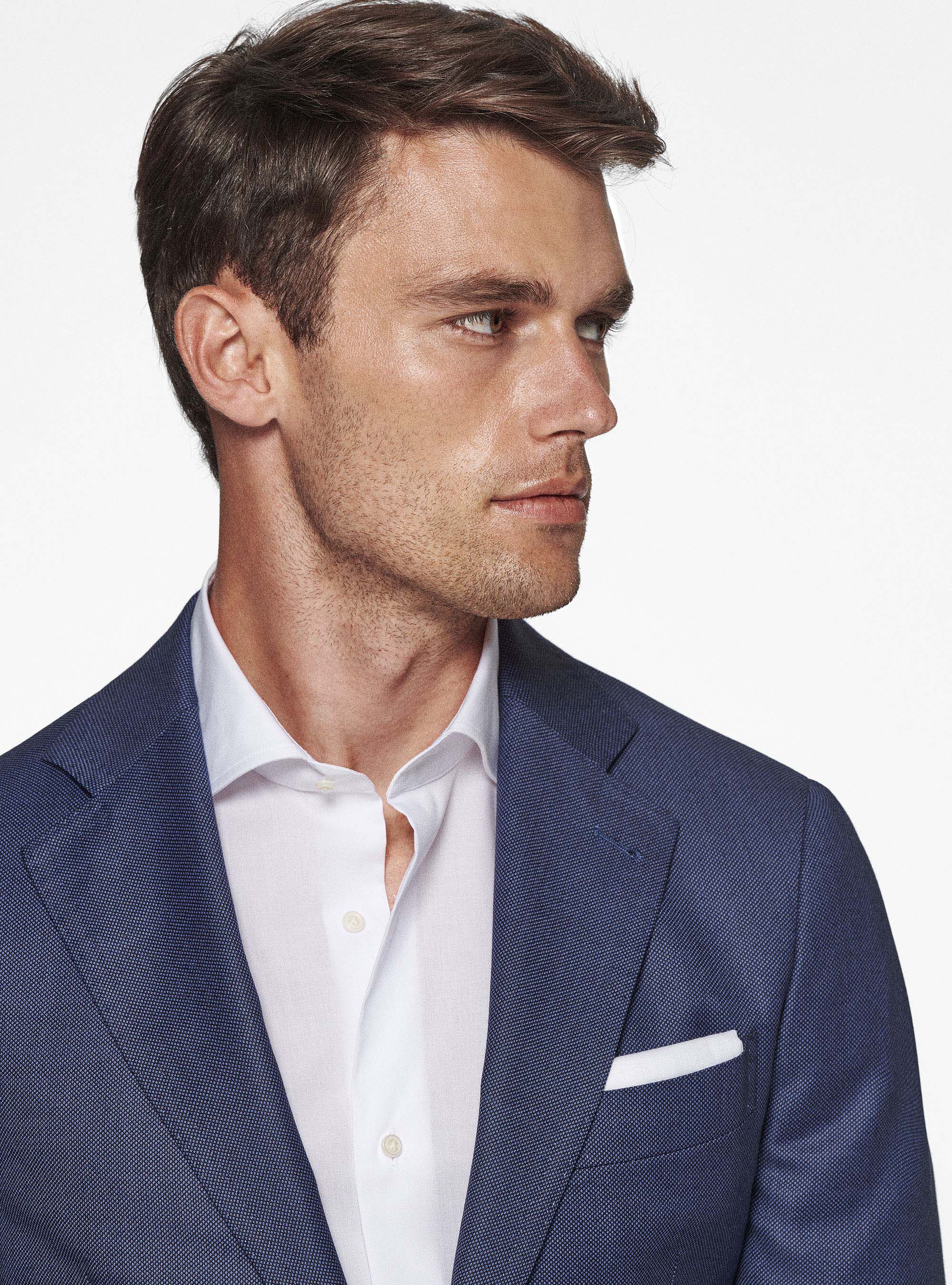 Pure wool partridge eye blazer, INK