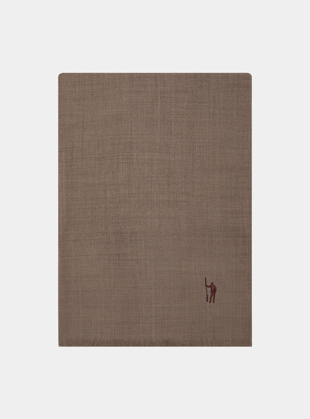 Sciarpa in lana con ricamo, FANGO Sciarpa in lana con ricamo