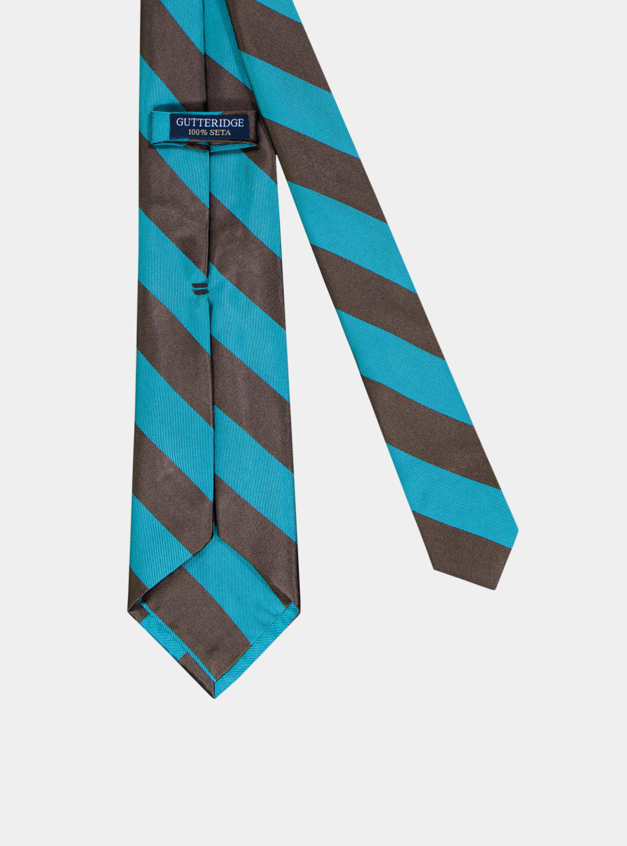 Regimental silk tie, BROWN