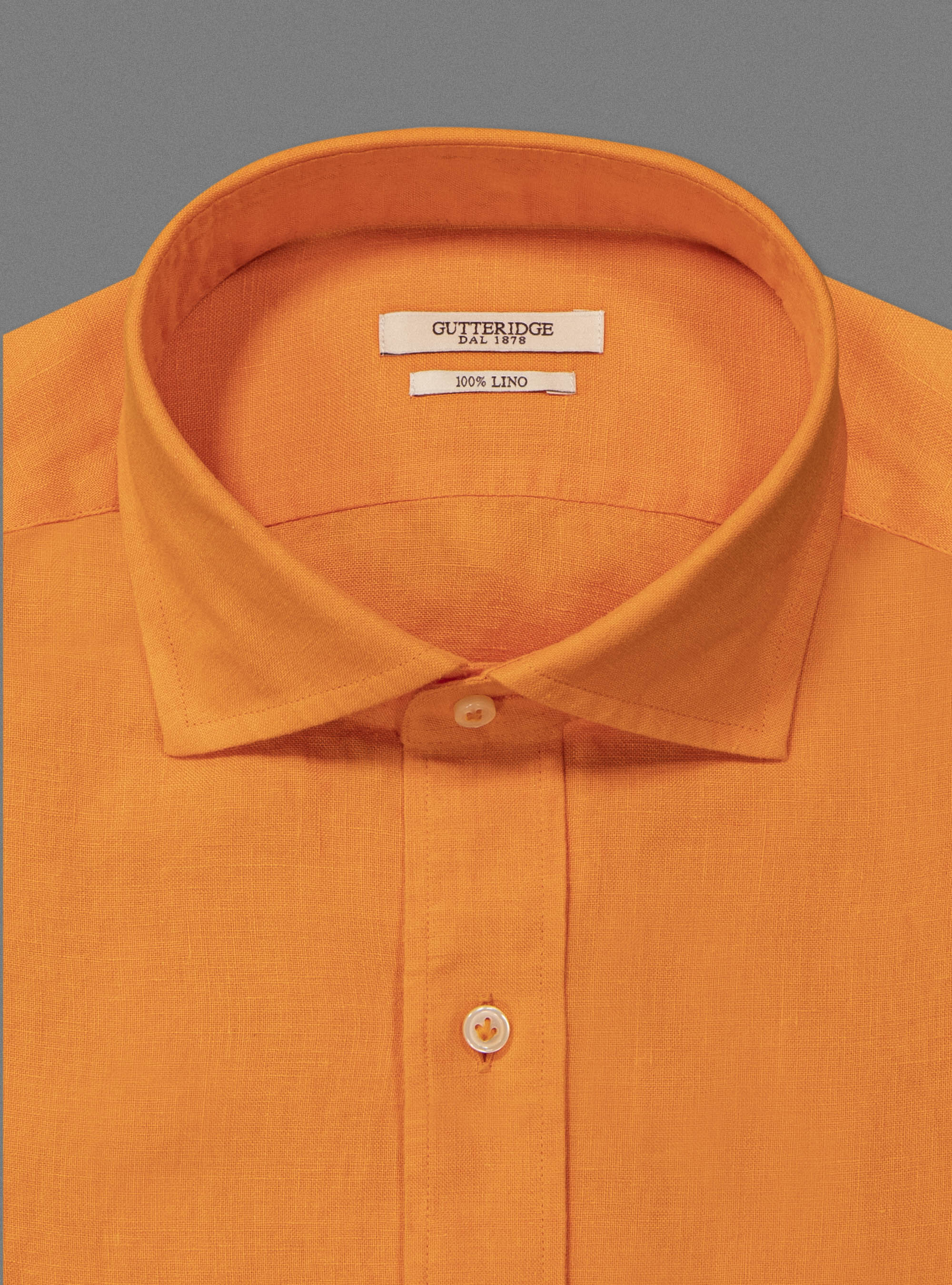 Camicia lino arancione outlet