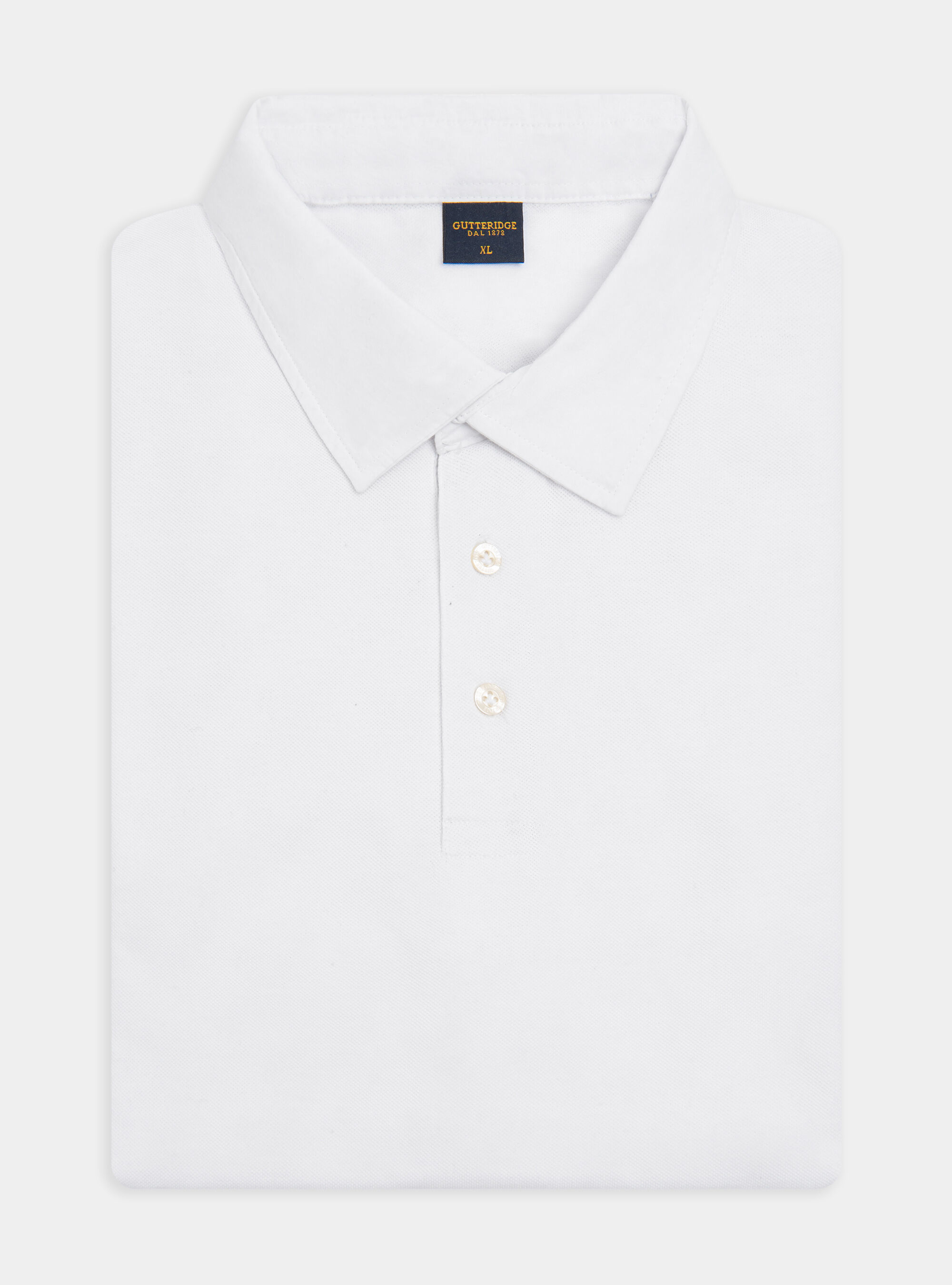 Piqu&eacute; polo shirt with shirt collar, WHITE