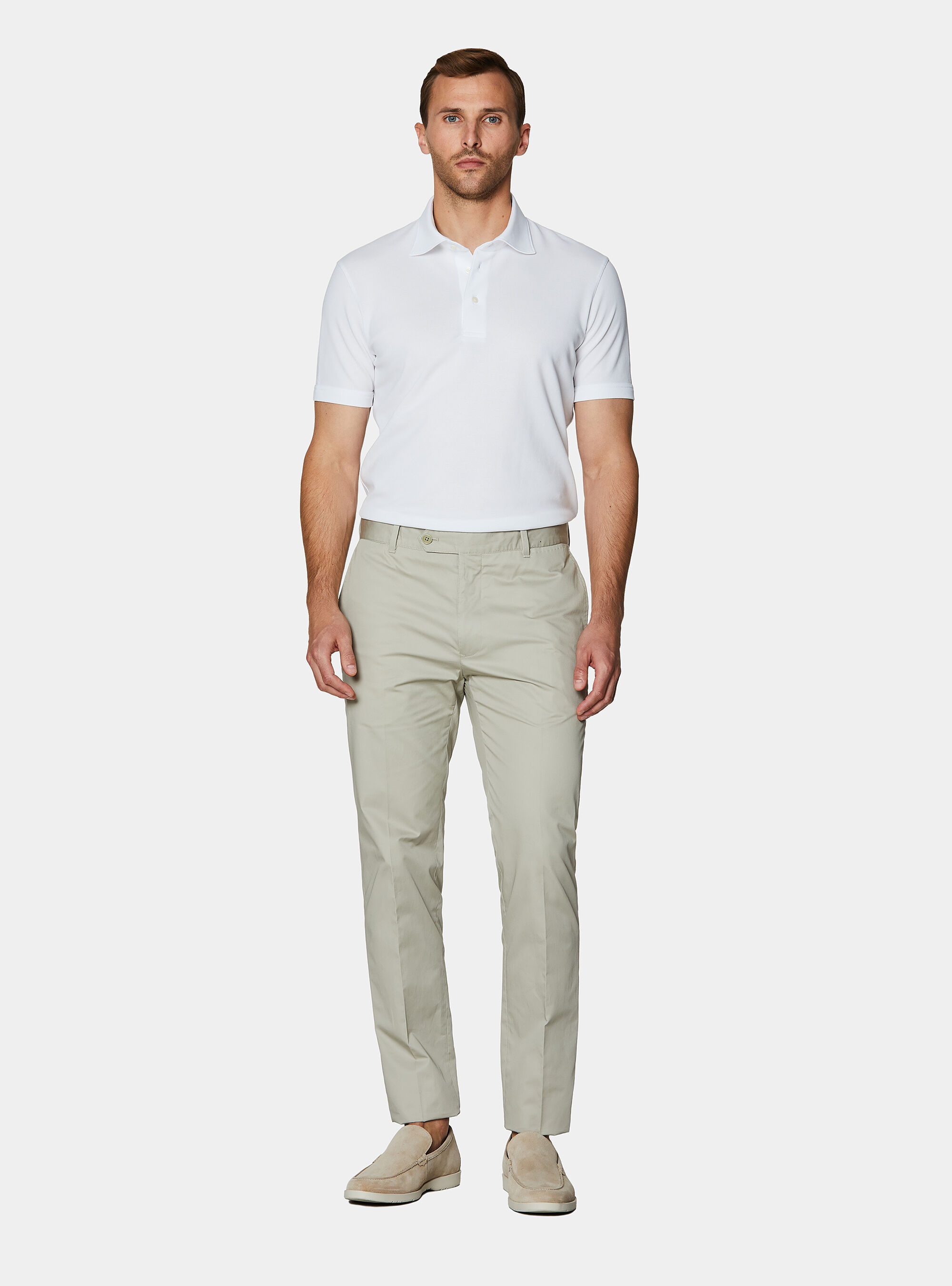 Lightweight twill slim fit chino trousers