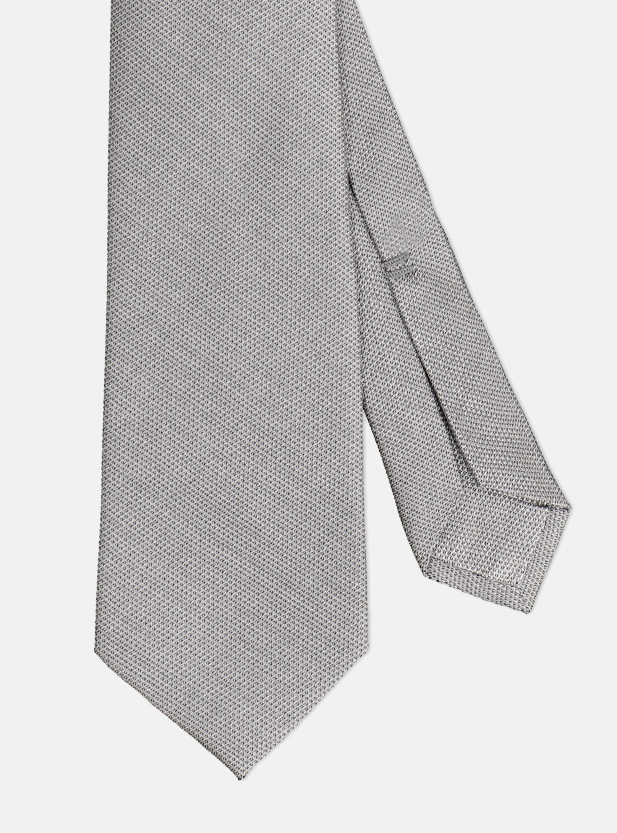 CEREMONY SILK JACQUARD SILK  TIE 5 FOLDS, GREY