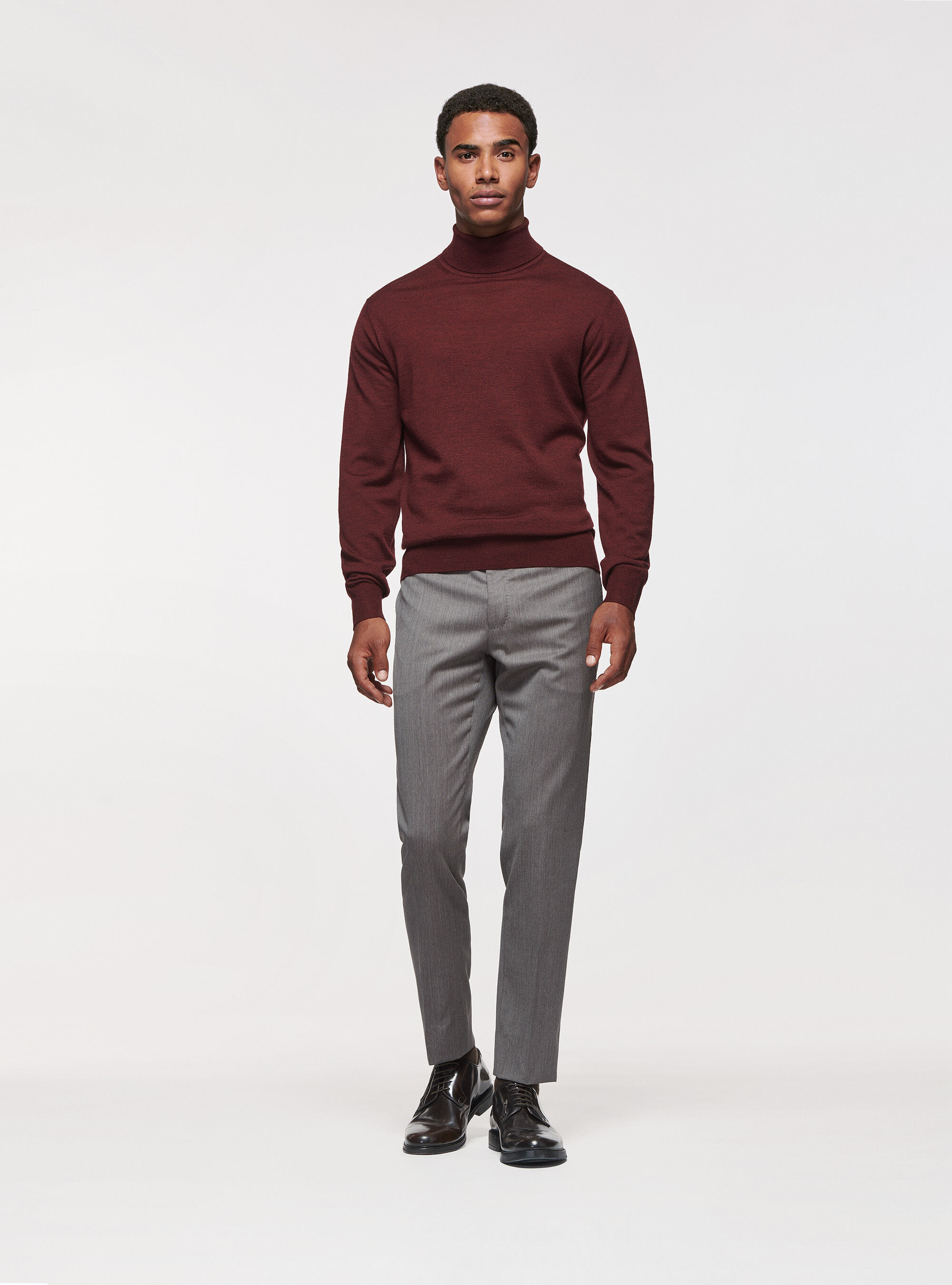 Men's cheap burgundy turtleneck