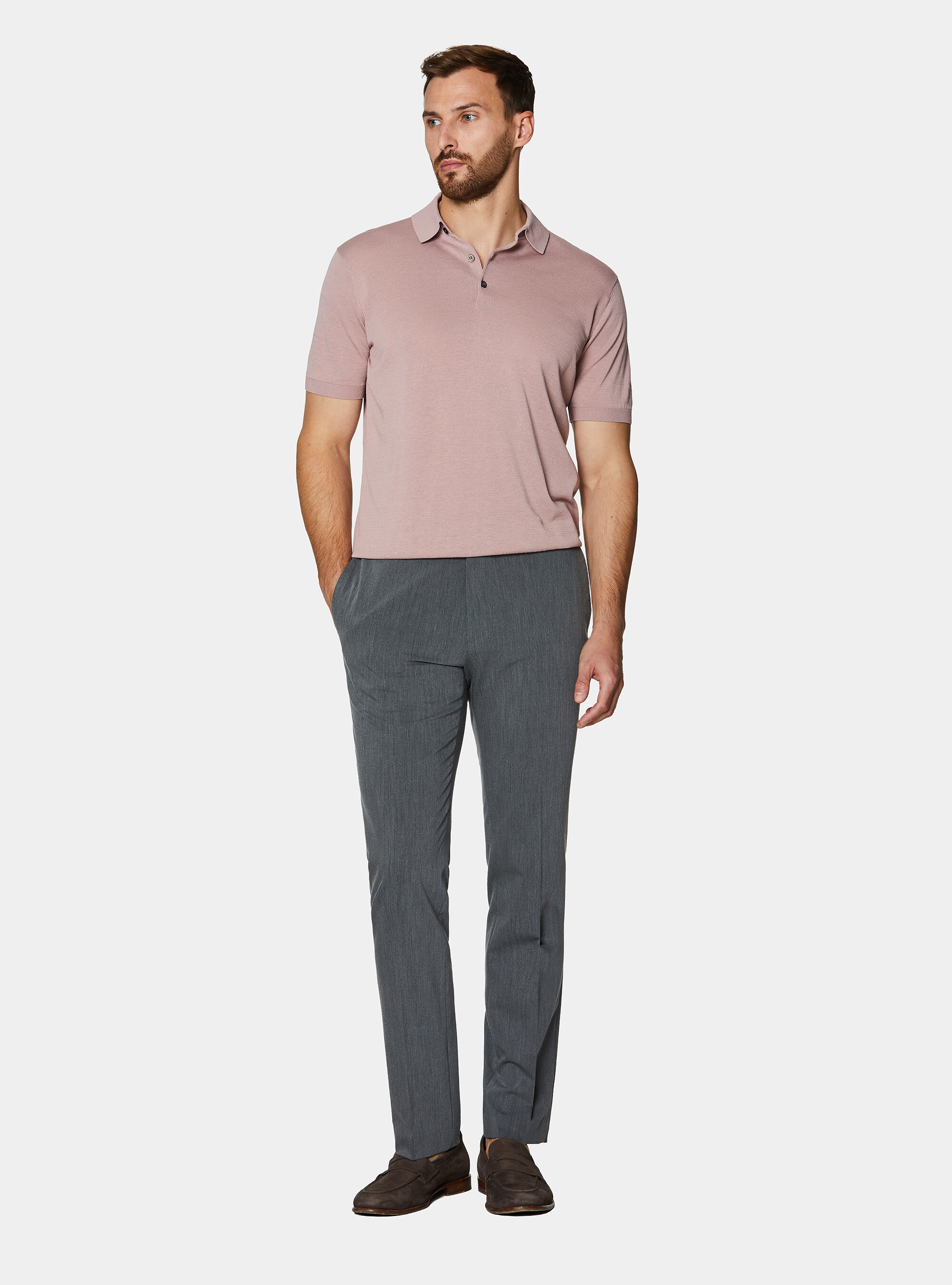 Slim-fit suit trousers