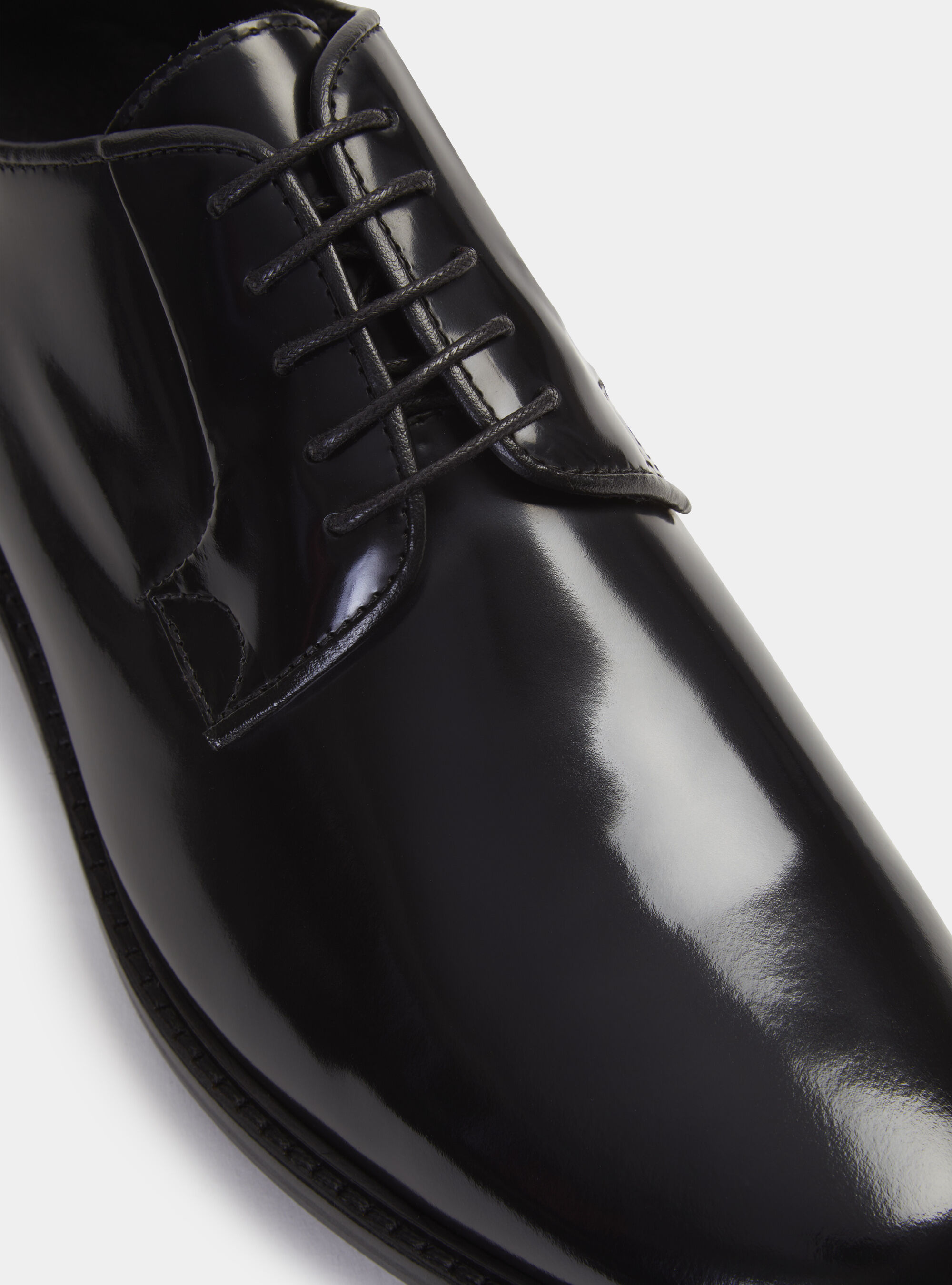 Derby aus abgenutztem Leder, NERO 0100C