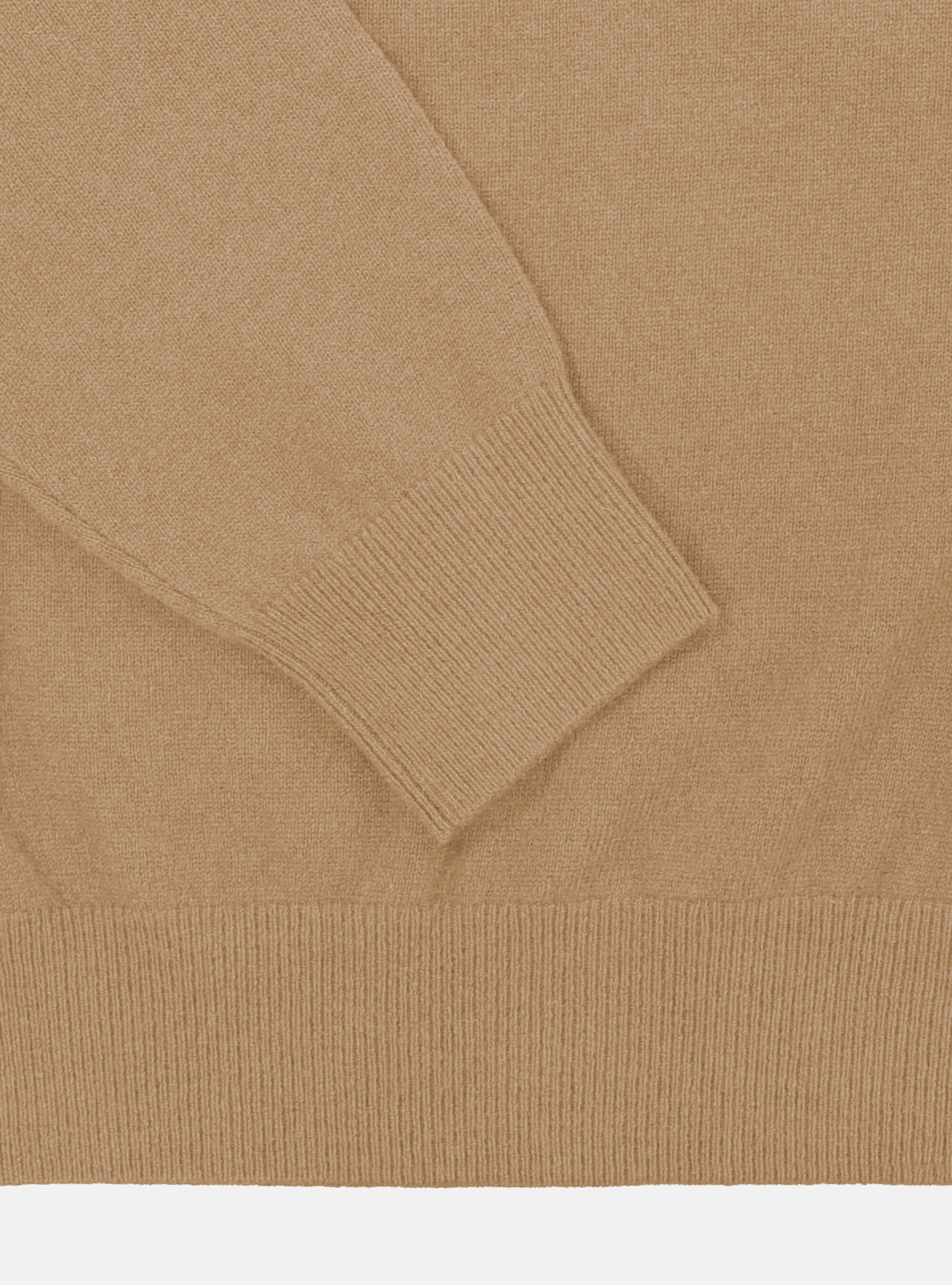 100% High neck sweater, SAND