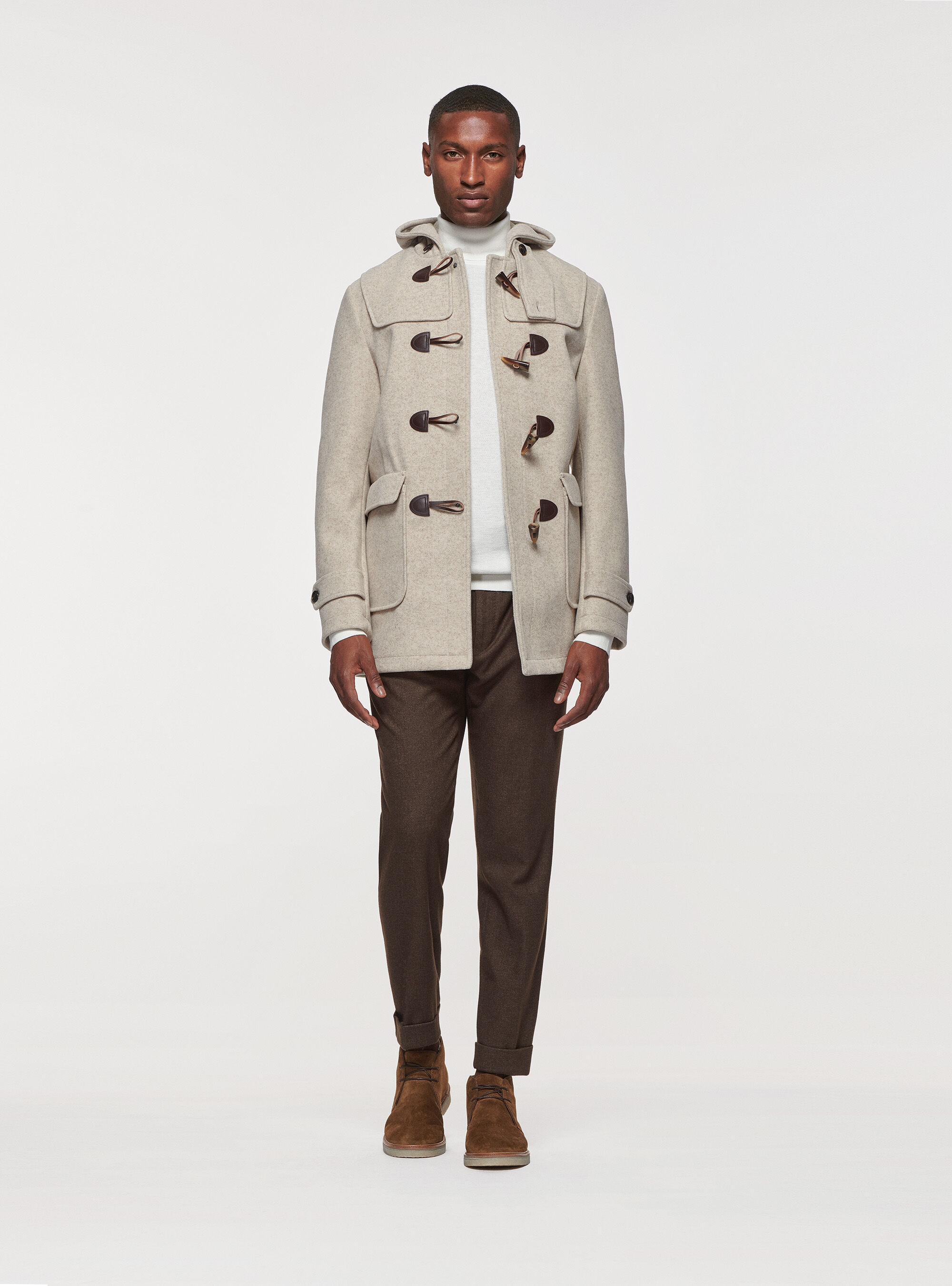 Hooded montgomery in wool blend GutteridgeUS Men s Coats