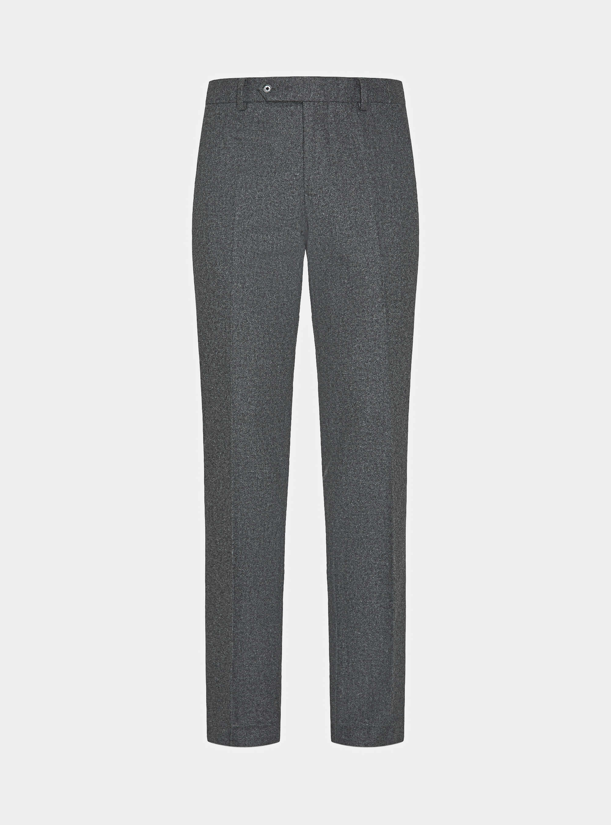 Wool blend flannel trousers, ASPHALT GREY