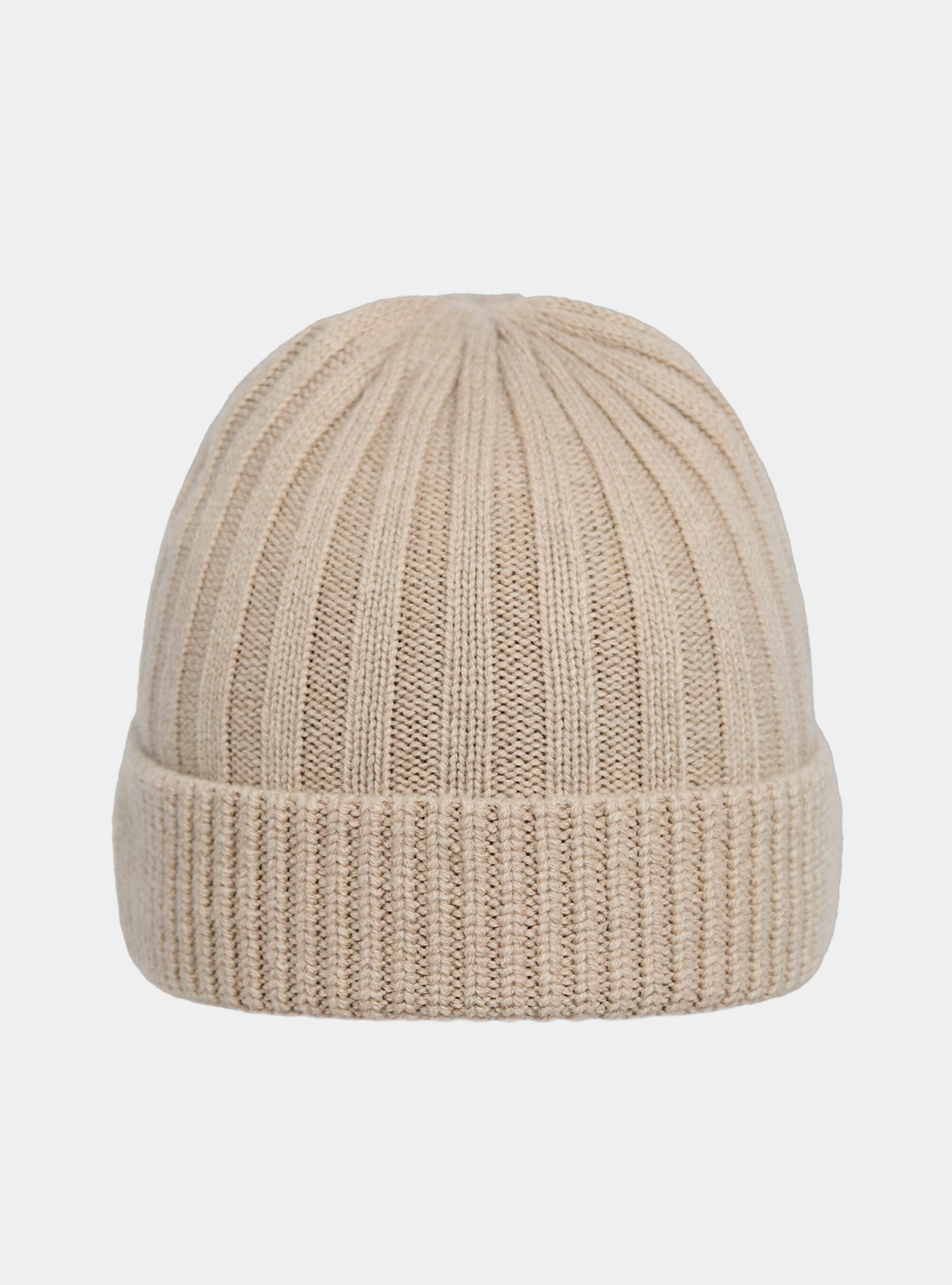 English rib cashmere blend beanie