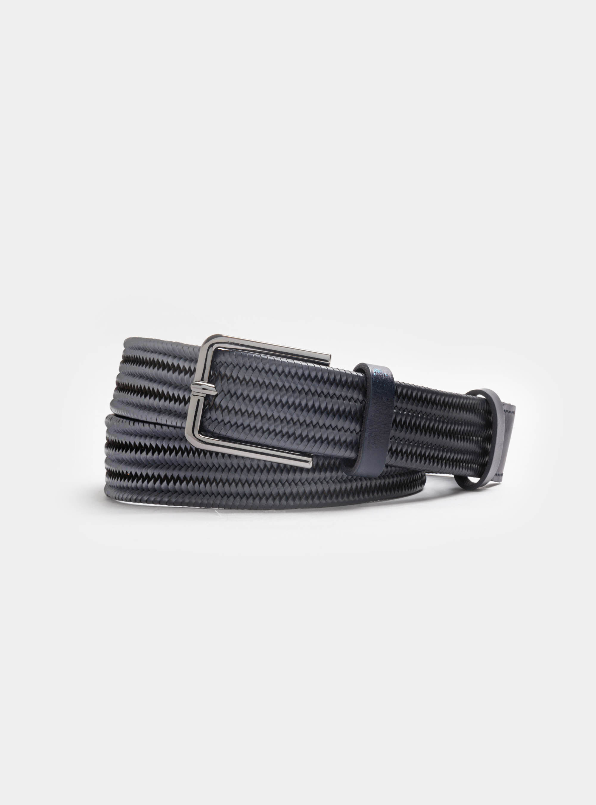 Braided leather belt