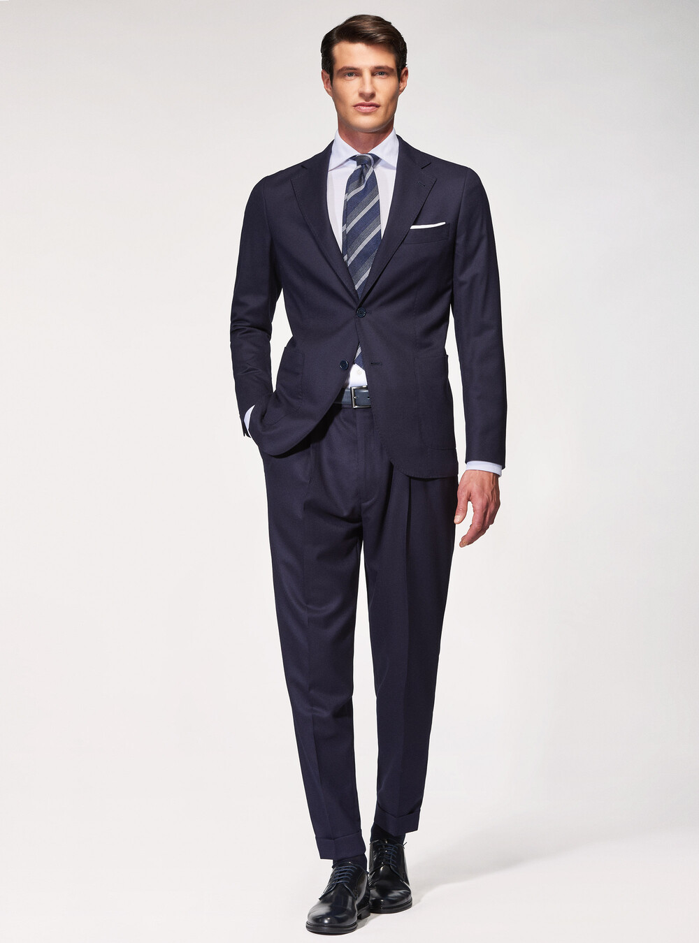 Vitale Barberis Canonico flannel suit blazer | GutteridgeUS | Suits Uomo