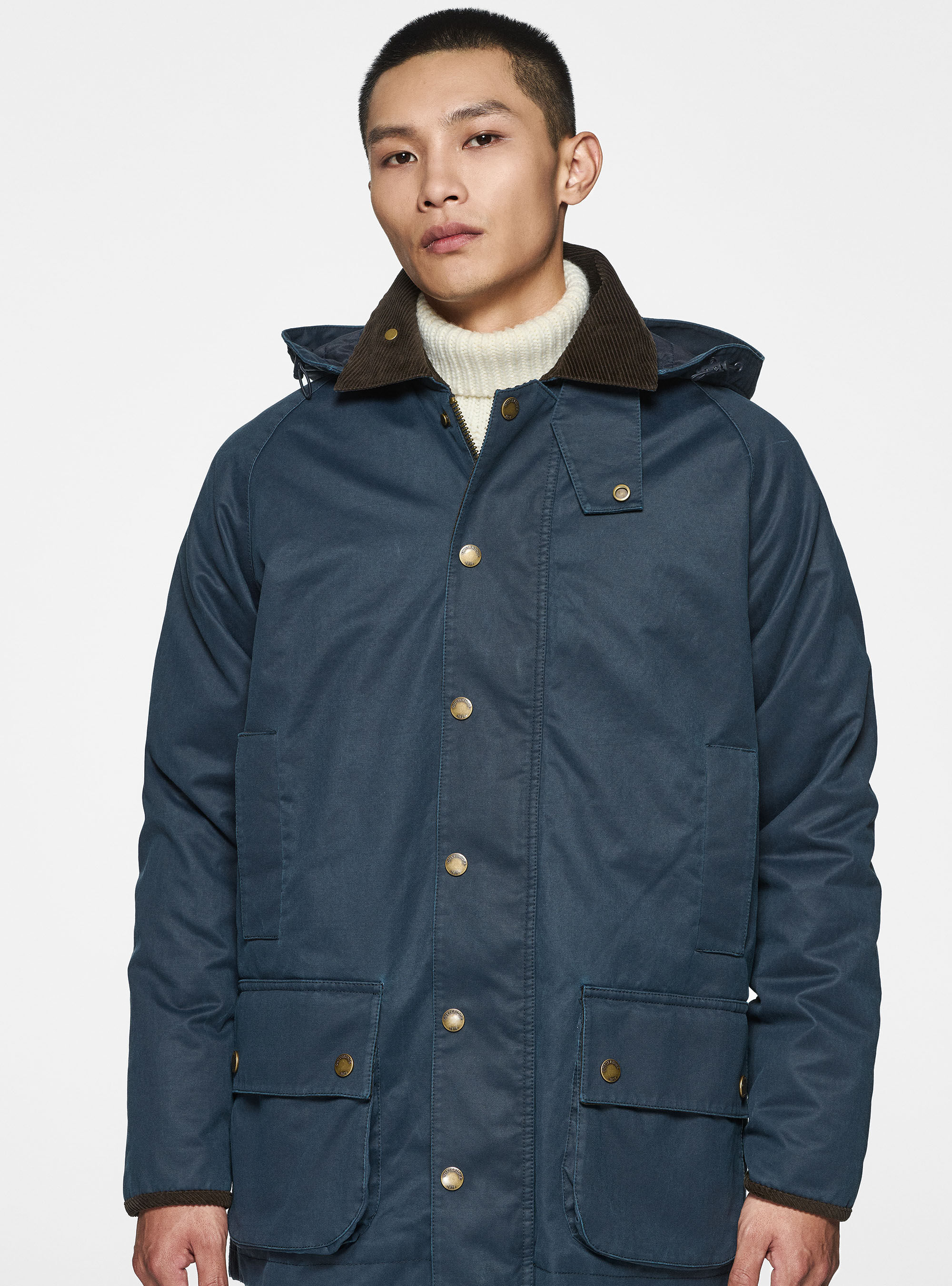 Cotton blend waxed jacket