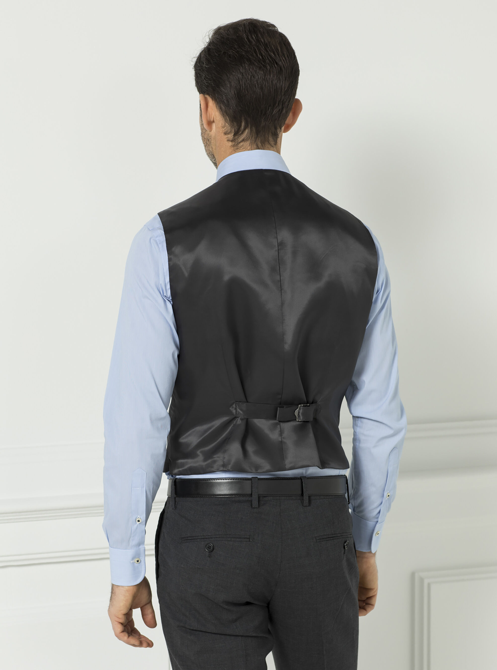 GILET  M/LANA 5 BOTTONI, ASFALTO 0112C