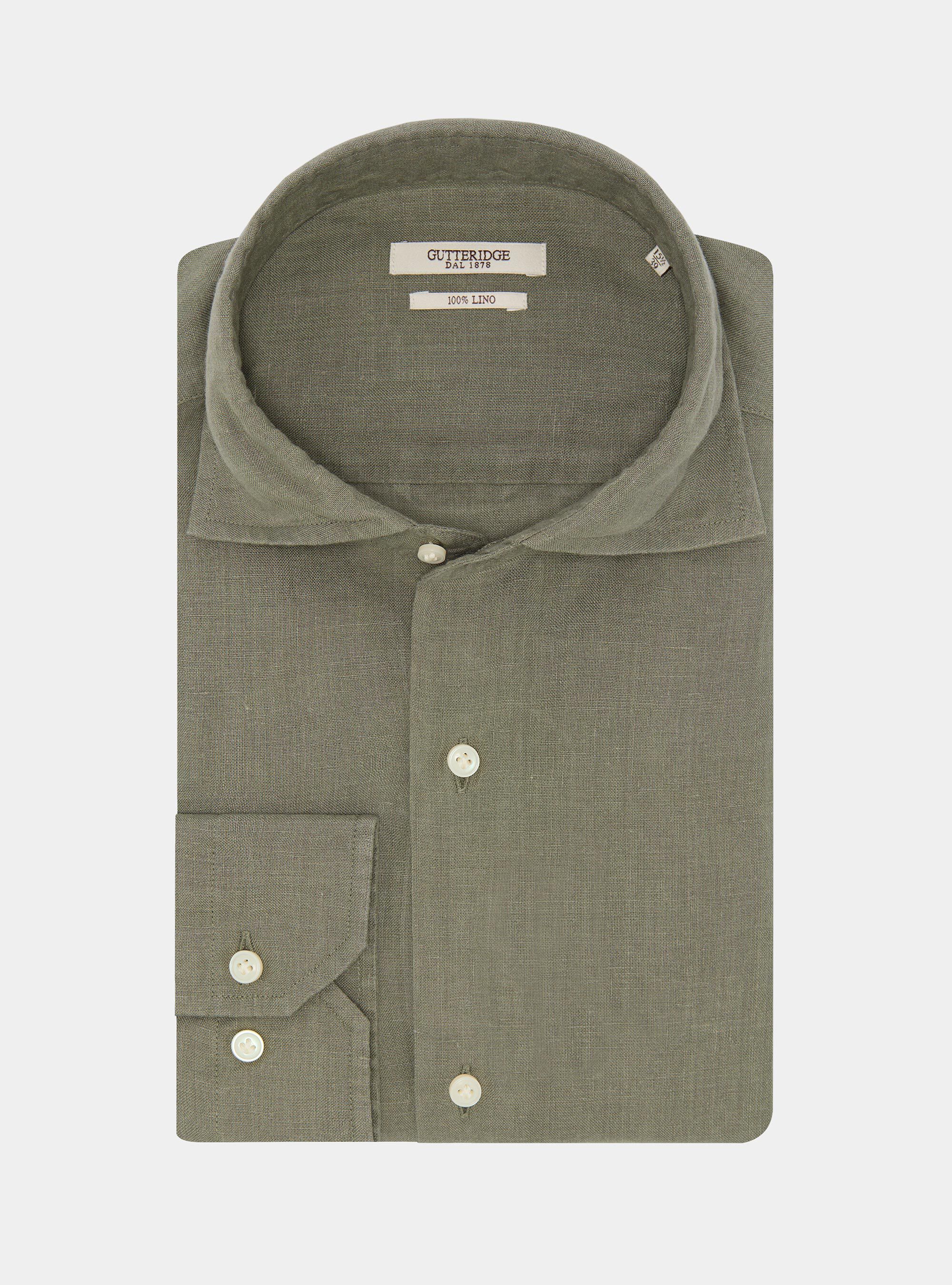 Pure linen shirt, SALVIA 0602C